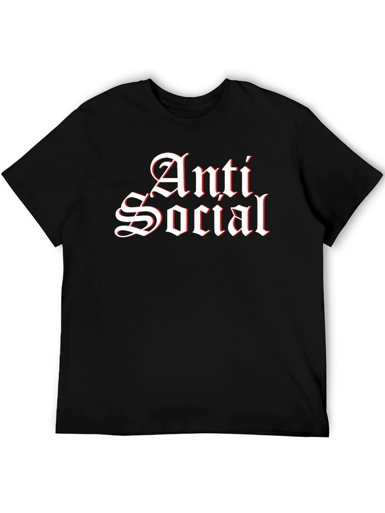 Anti Social Black T-Shirt - Gothic Style
