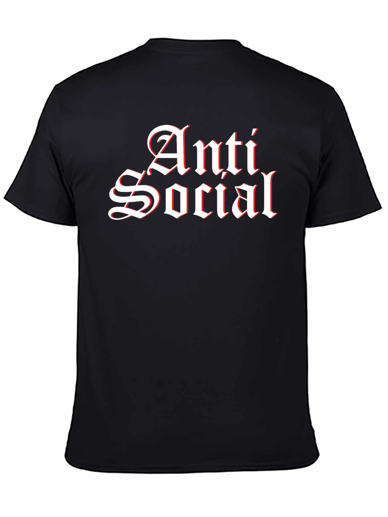 Anti Social Black T-Shirt - Gothic Style