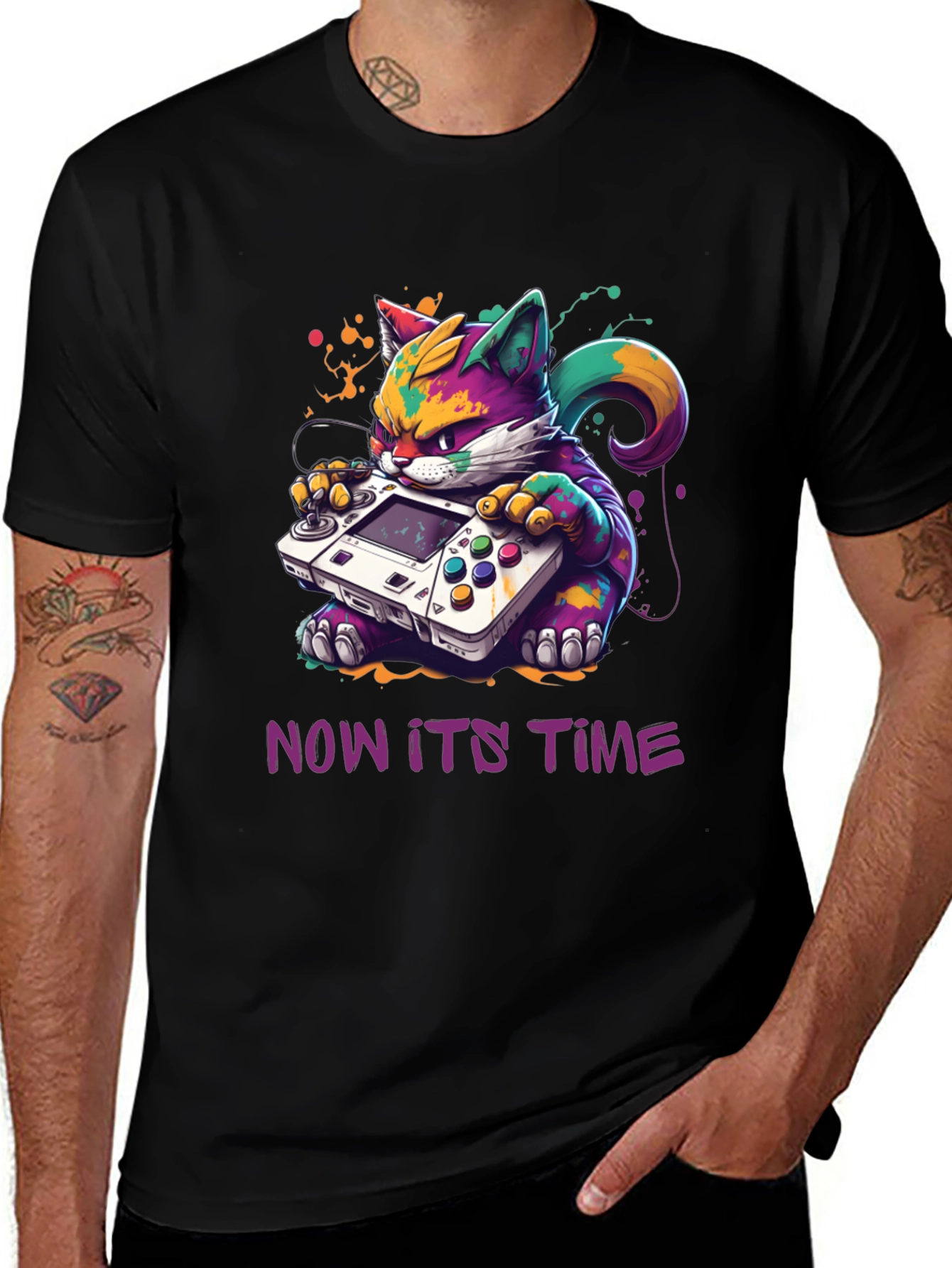 Gamer Cat T-Shirt: Now Its Time to Play!