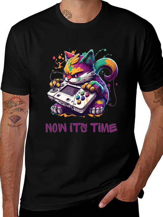 Gamer Cat T-Shirt: Now Its Time to Play!