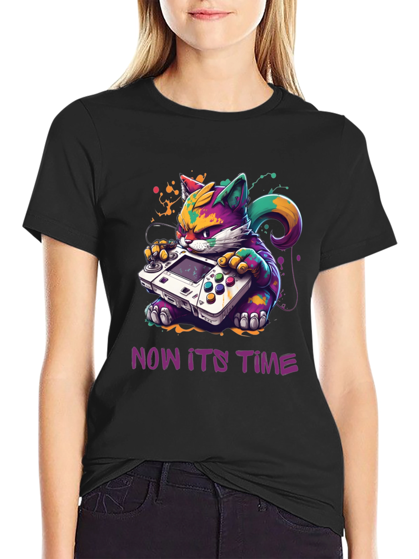 Gamer Cat T-Shirt: Now Its Time to Play!