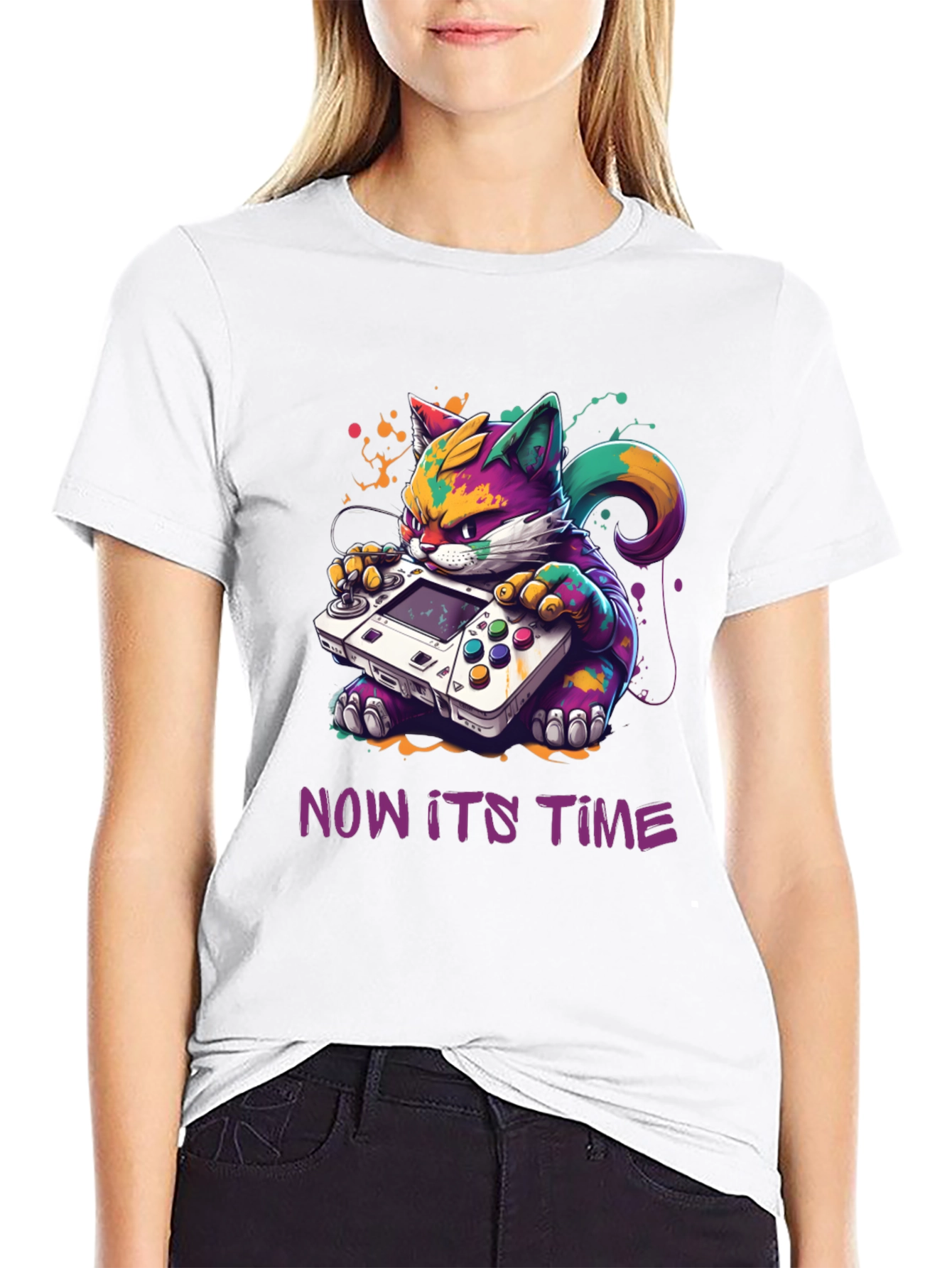 Gamer Cat T-Shirt: Now Its Time to Play!