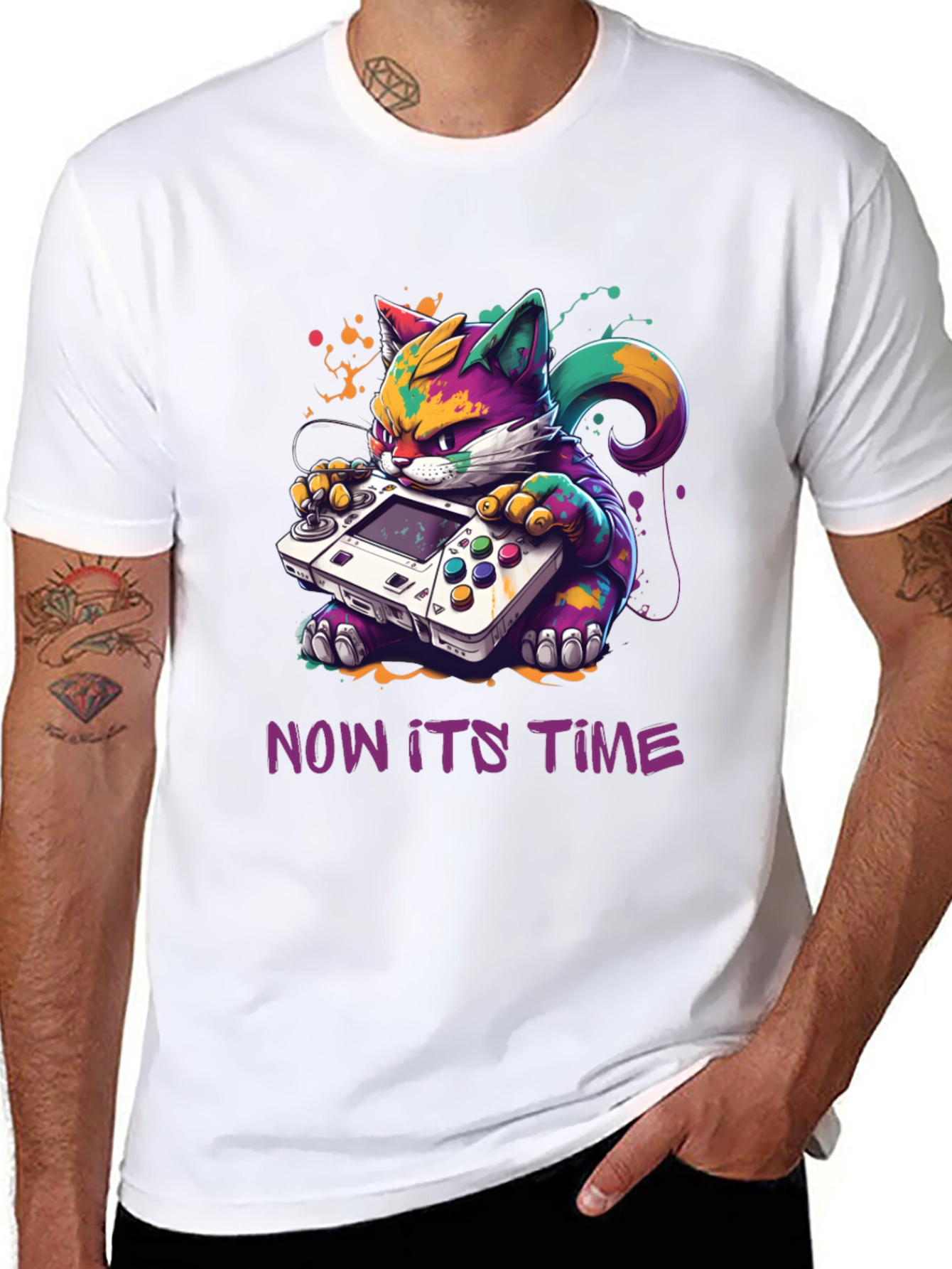 Gamer Cat T-Shirt: Now Its Time to Play!