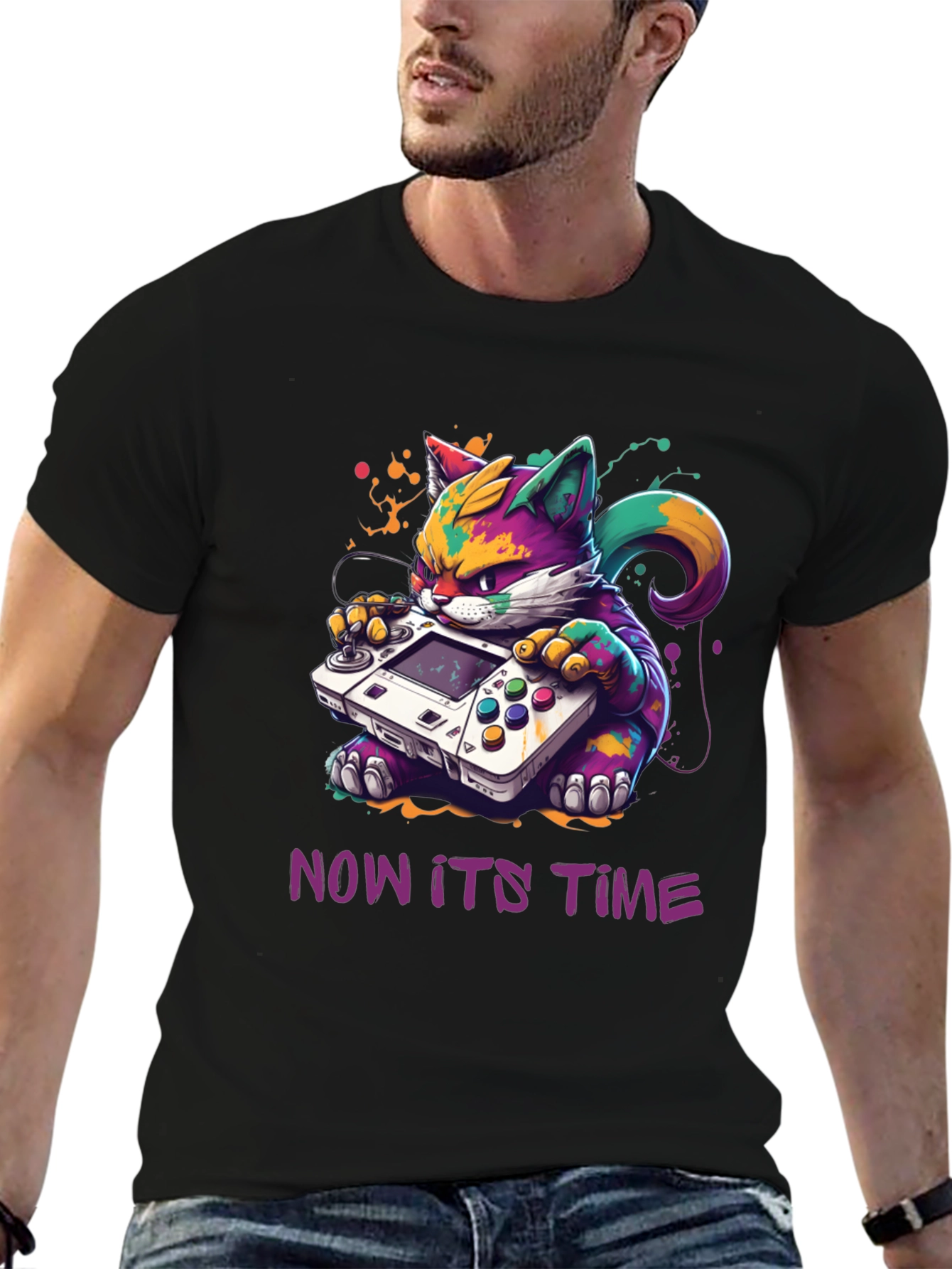 Gamer Cat T-Shirt: Now Its Time to Play!