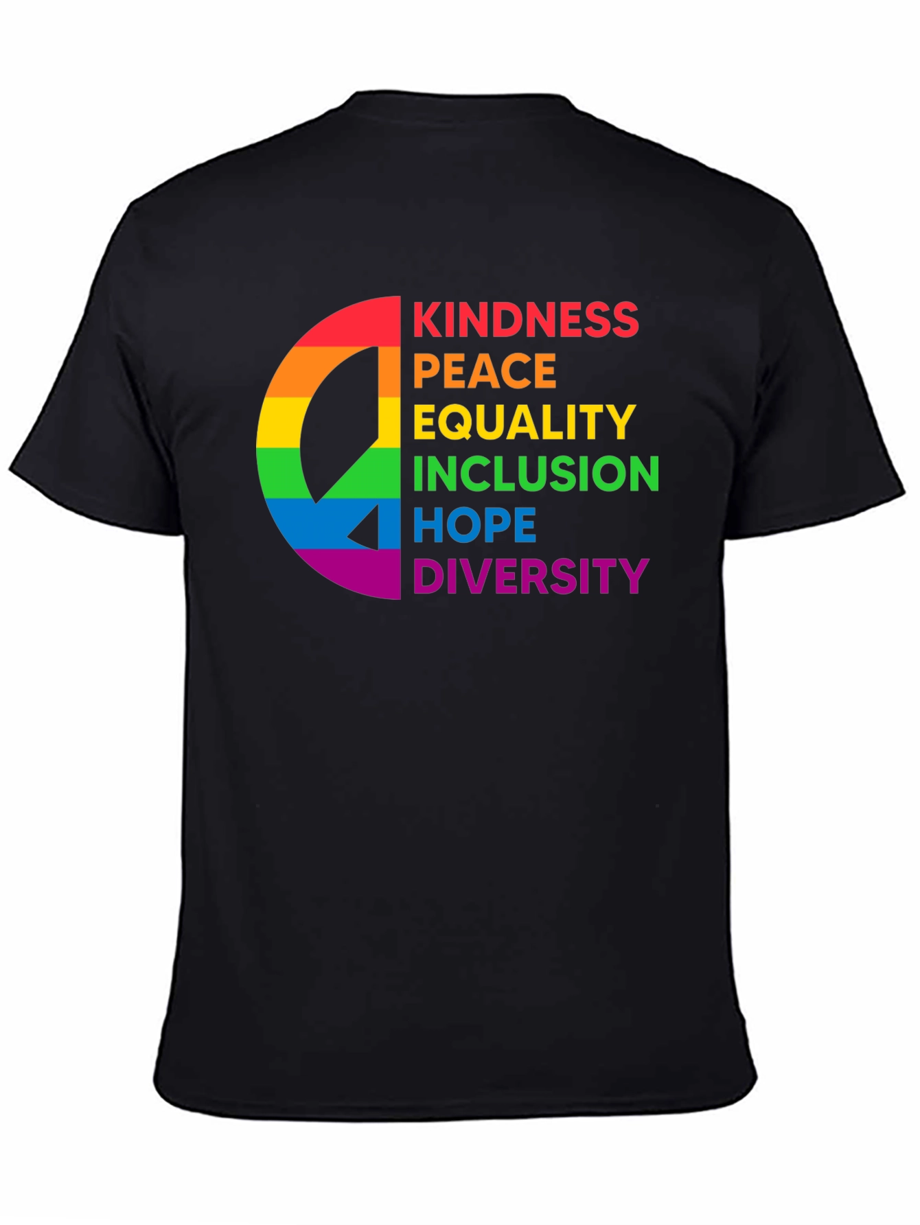 Pride Peace Kindness Equality Inclusion Hope Diversity T-Shirt