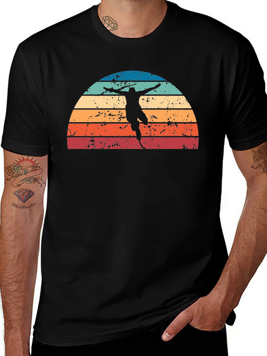 Vintage Fencing Sunset Graphic T-Shirt