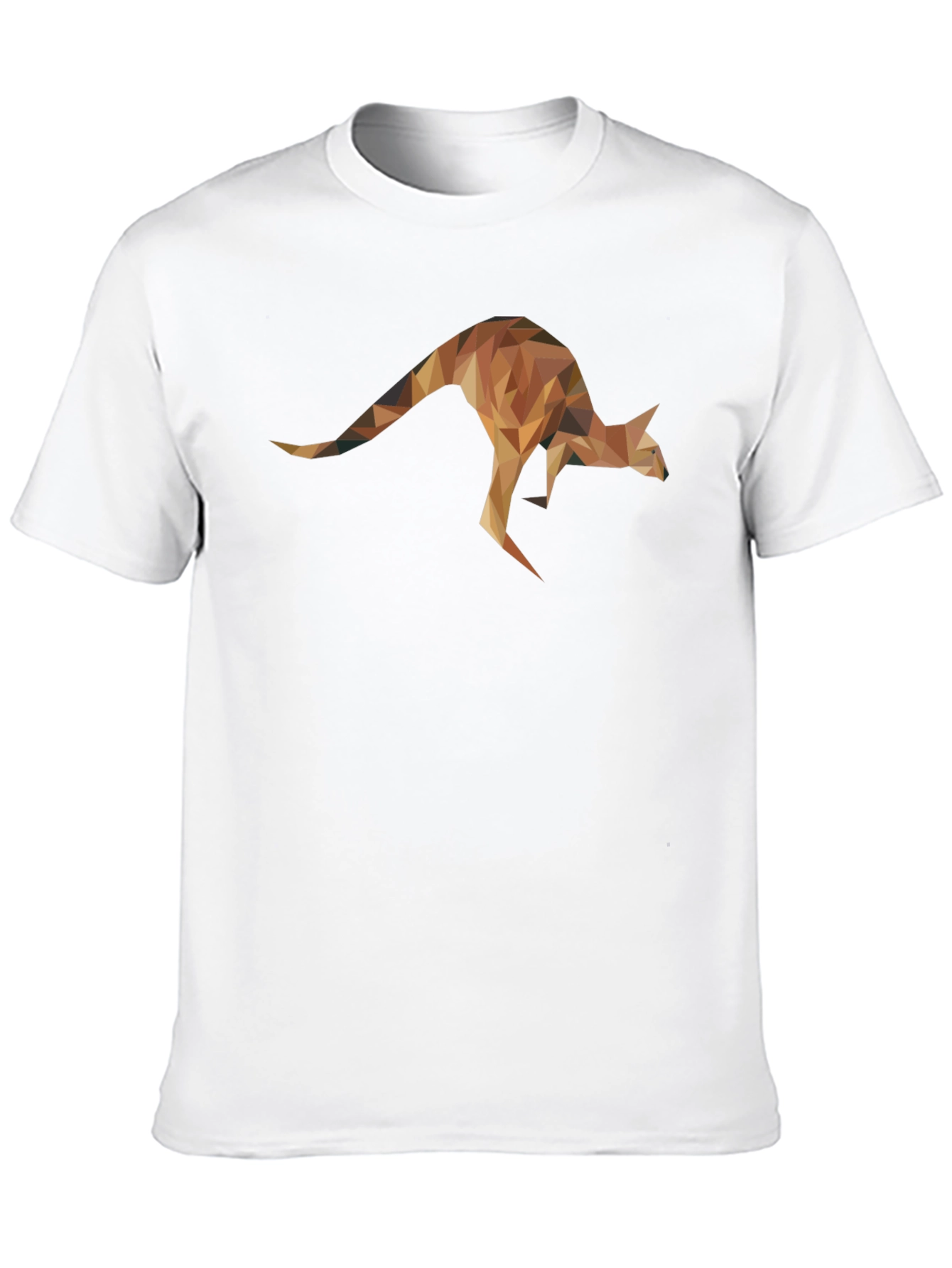 Geometric Kangaroo Graphic Tee - Black Unisex T-Shirt