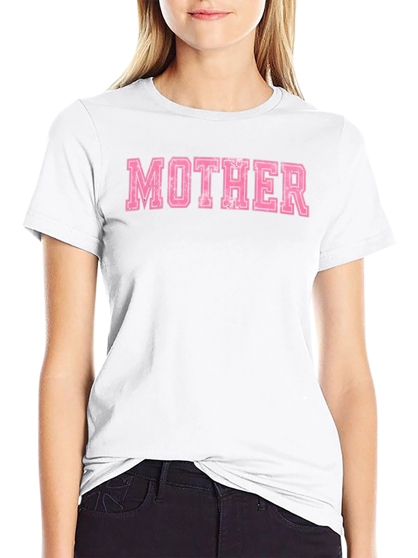 Mother Graphic T-Shirt - Pink Lettering