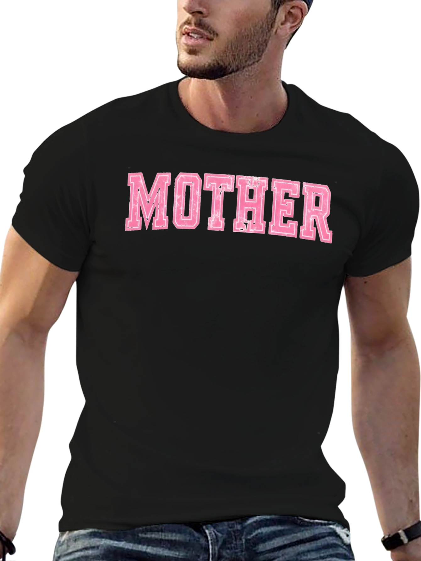 Mother Graphic T-Shirt - Pink Lettering