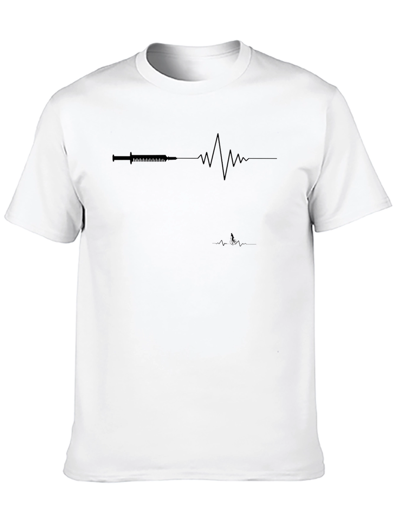 Heartbeat Syringe Graphic Tee - Black