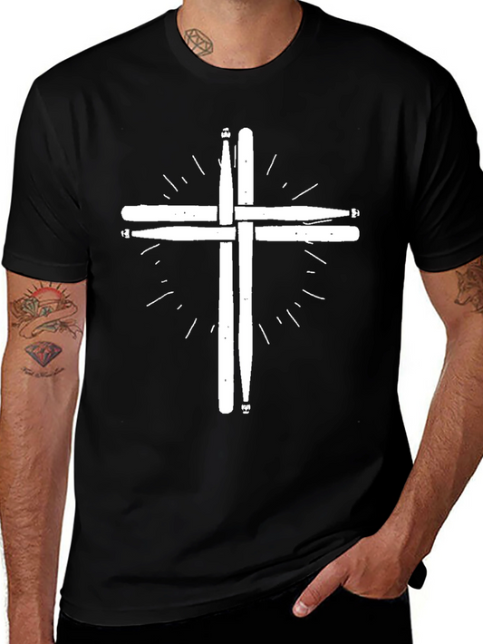 Drumsticks Cross Graphic Tee