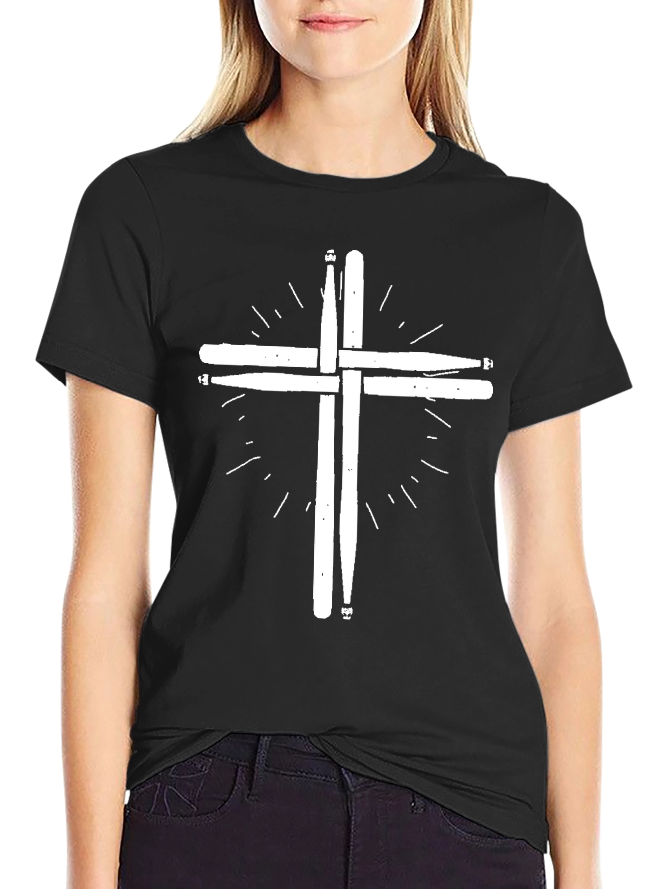 Drumsticks Cross Graphic Tee