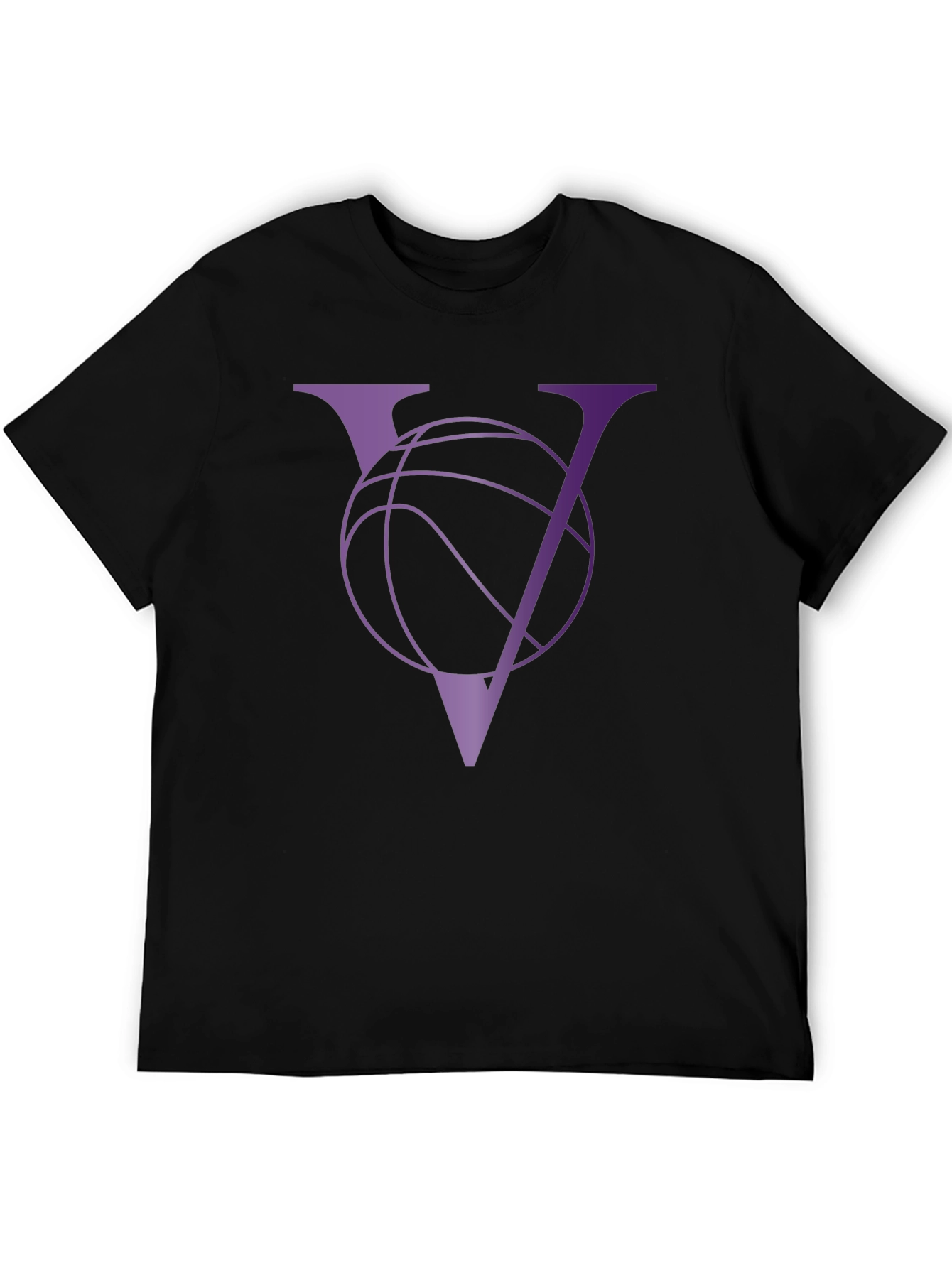 Basketball V-Neck Graphic Tee - Sporty Casual Wear
