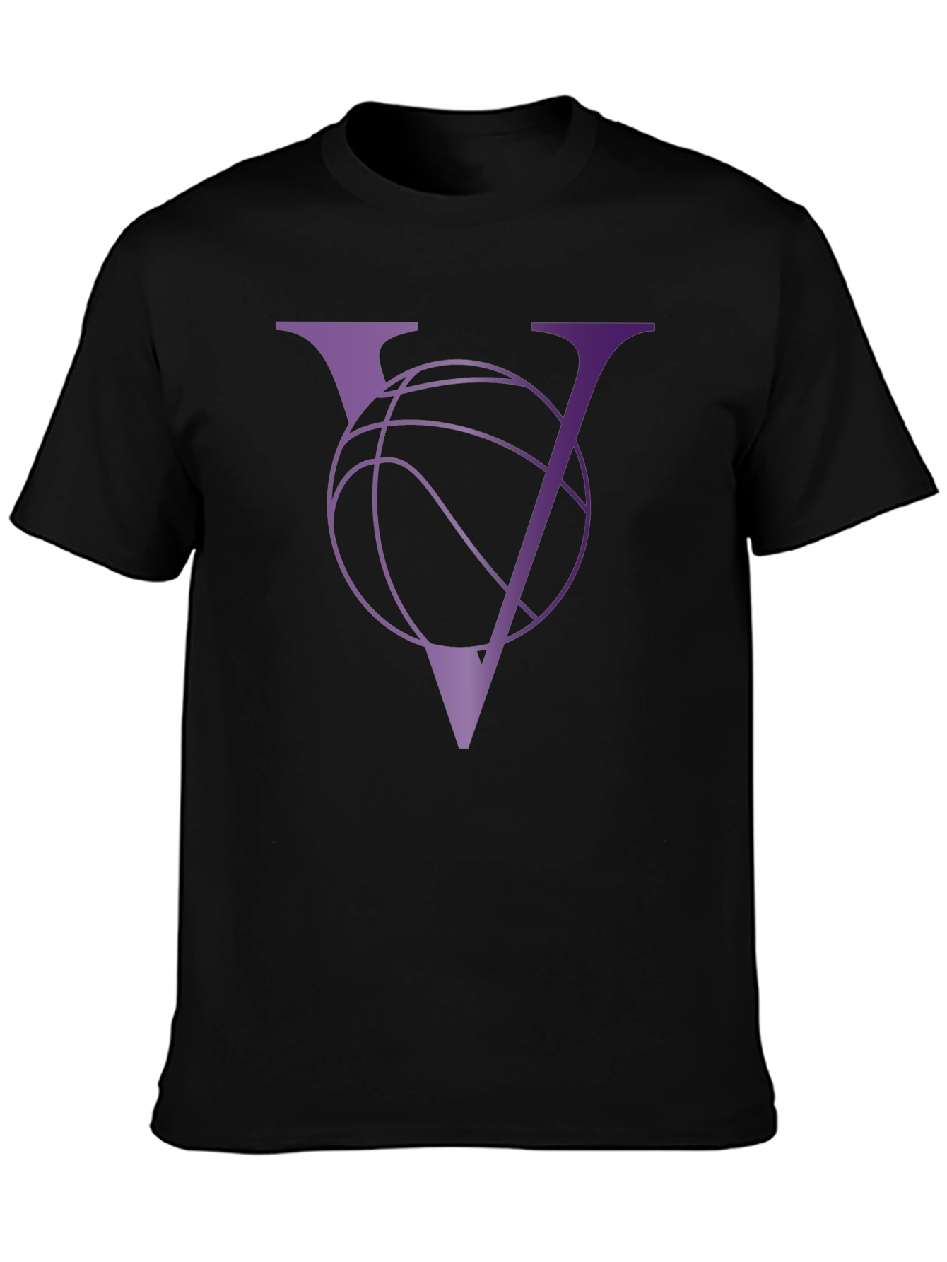 Basketball V-Neck Graphic Tee - Sporty Casual Wear