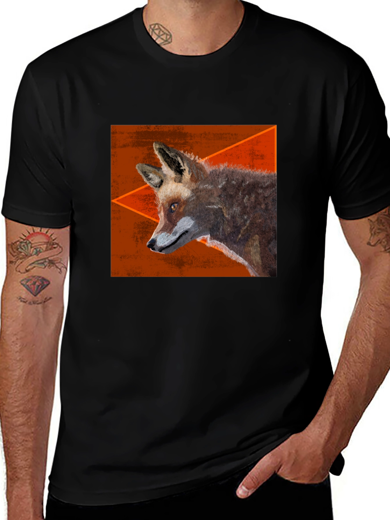 Fox Graphic Tee - Mens Black T-Shirt