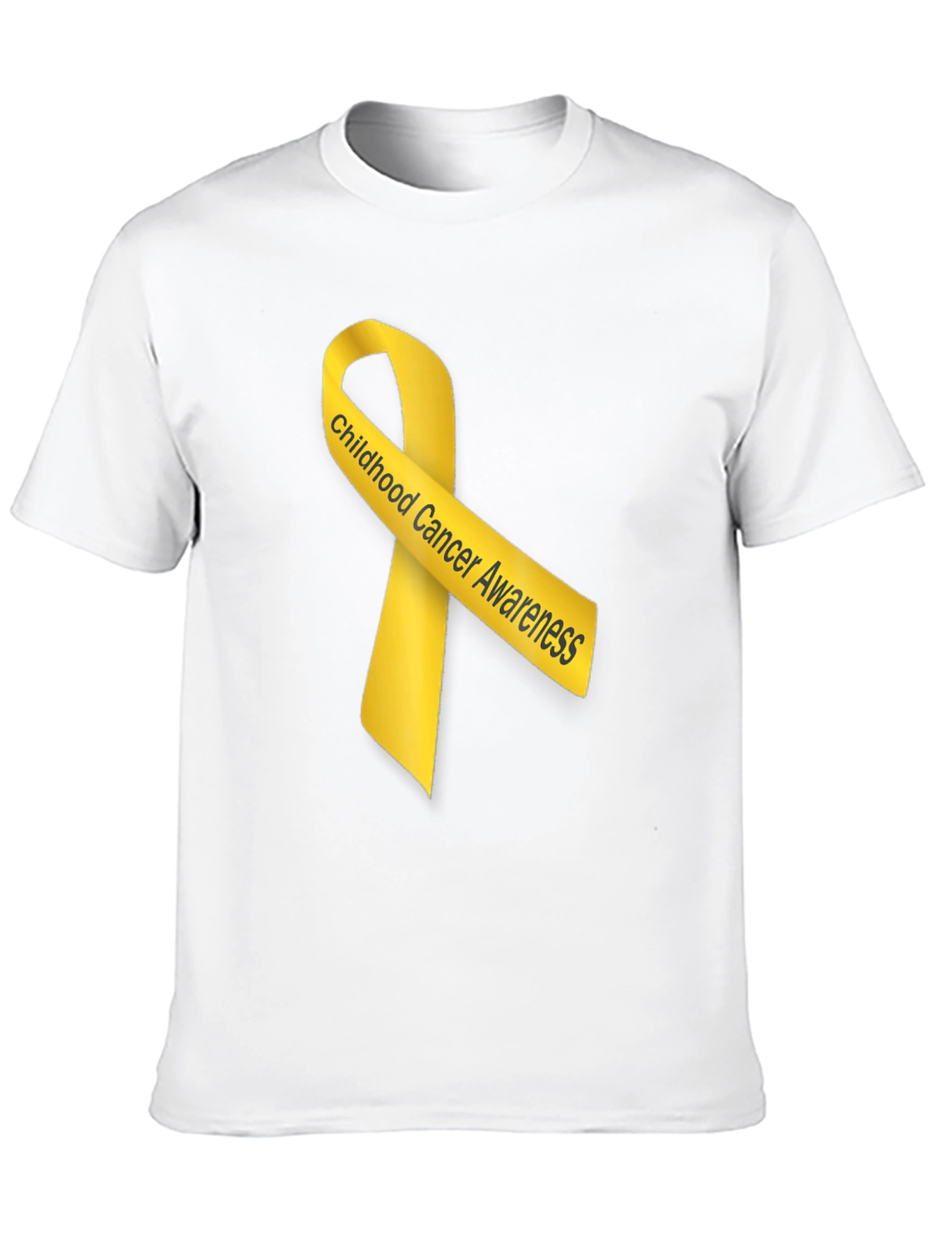 Childhood Cancer Awareness Ribbon Black T-Shirt
