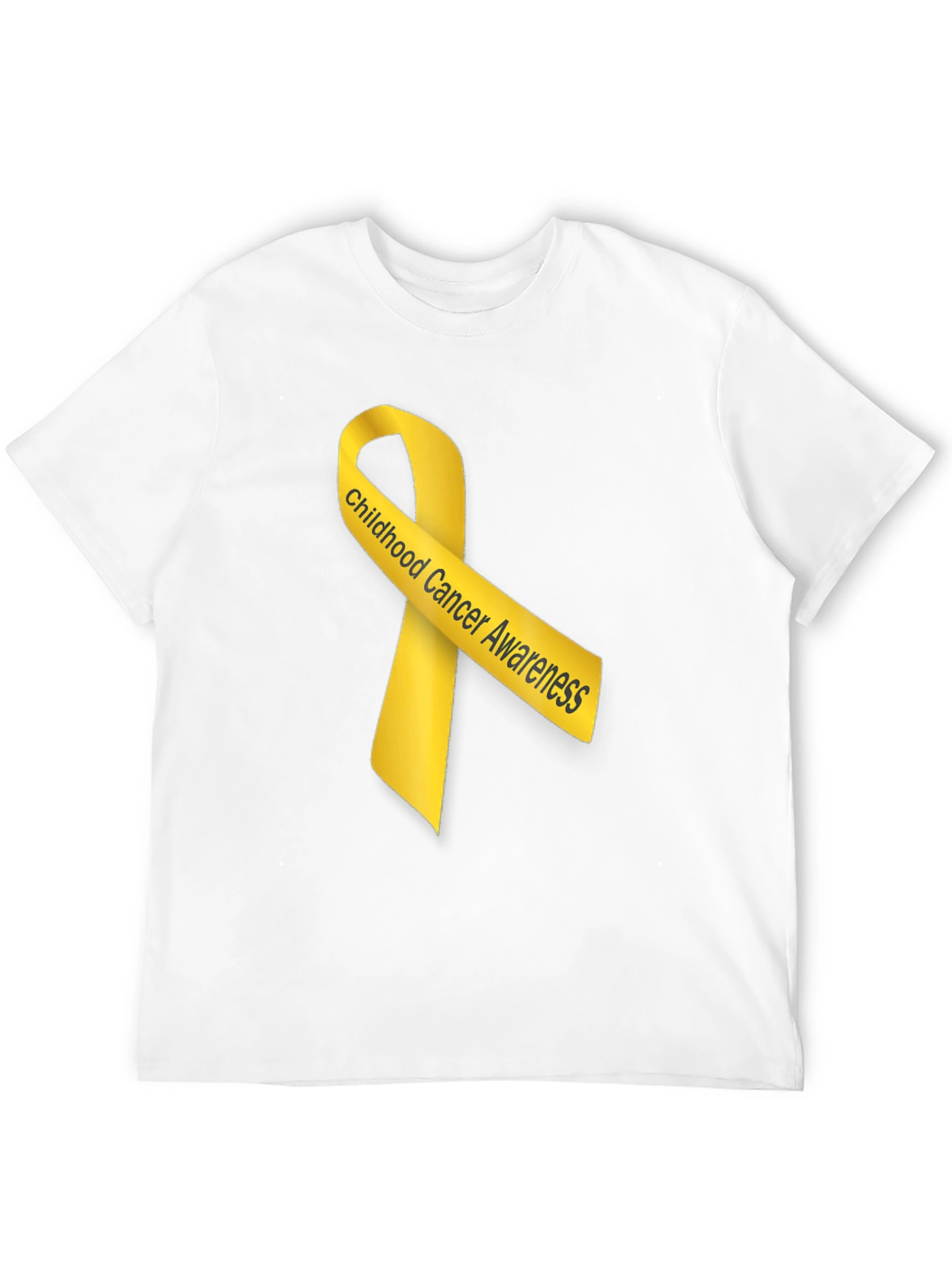 Childhood Cancer Awareness Ribbon Black T-Shirt