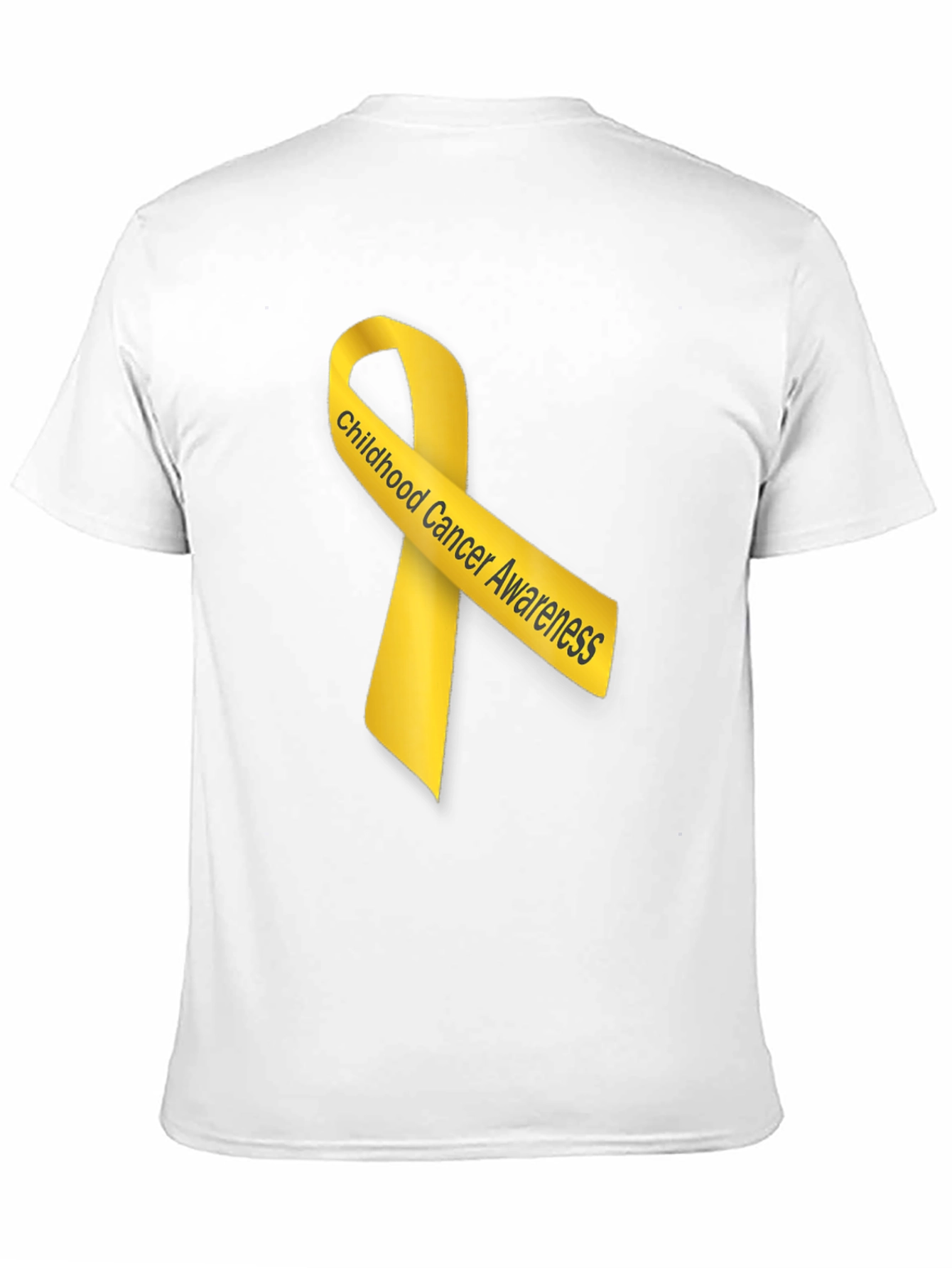 Childhood Cancer Awareness Ribbon Black T-Shirt