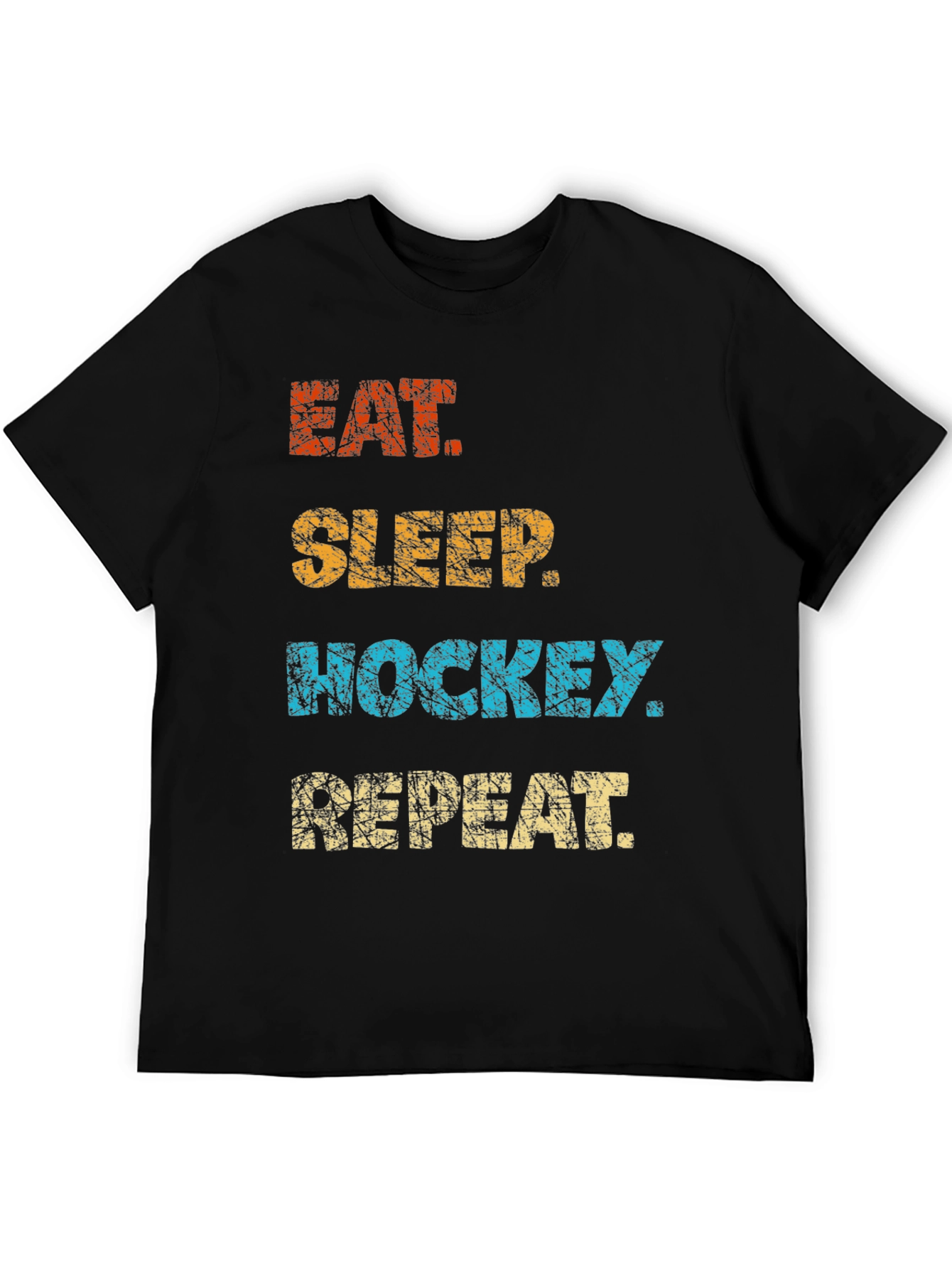 Eat Sleep Hockey Repeat Graphic T-Shirt