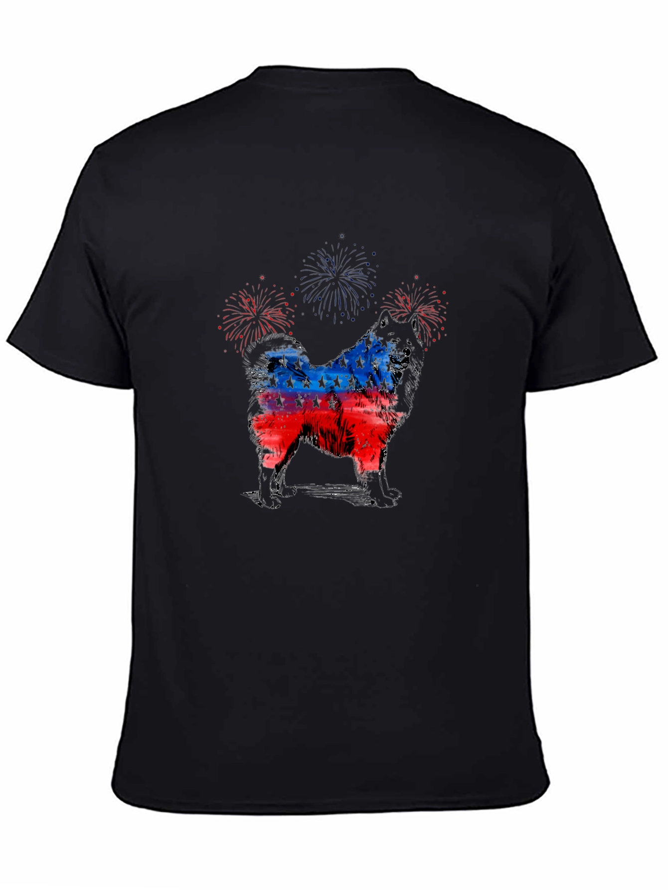 Patriotic Dog Fireworks T-Shirt