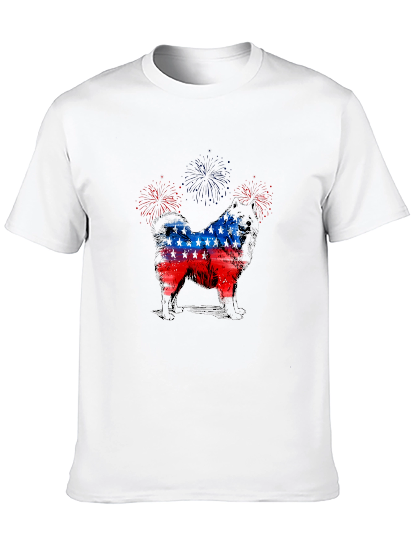 Patriotic Dog Fireworks T-Shirt