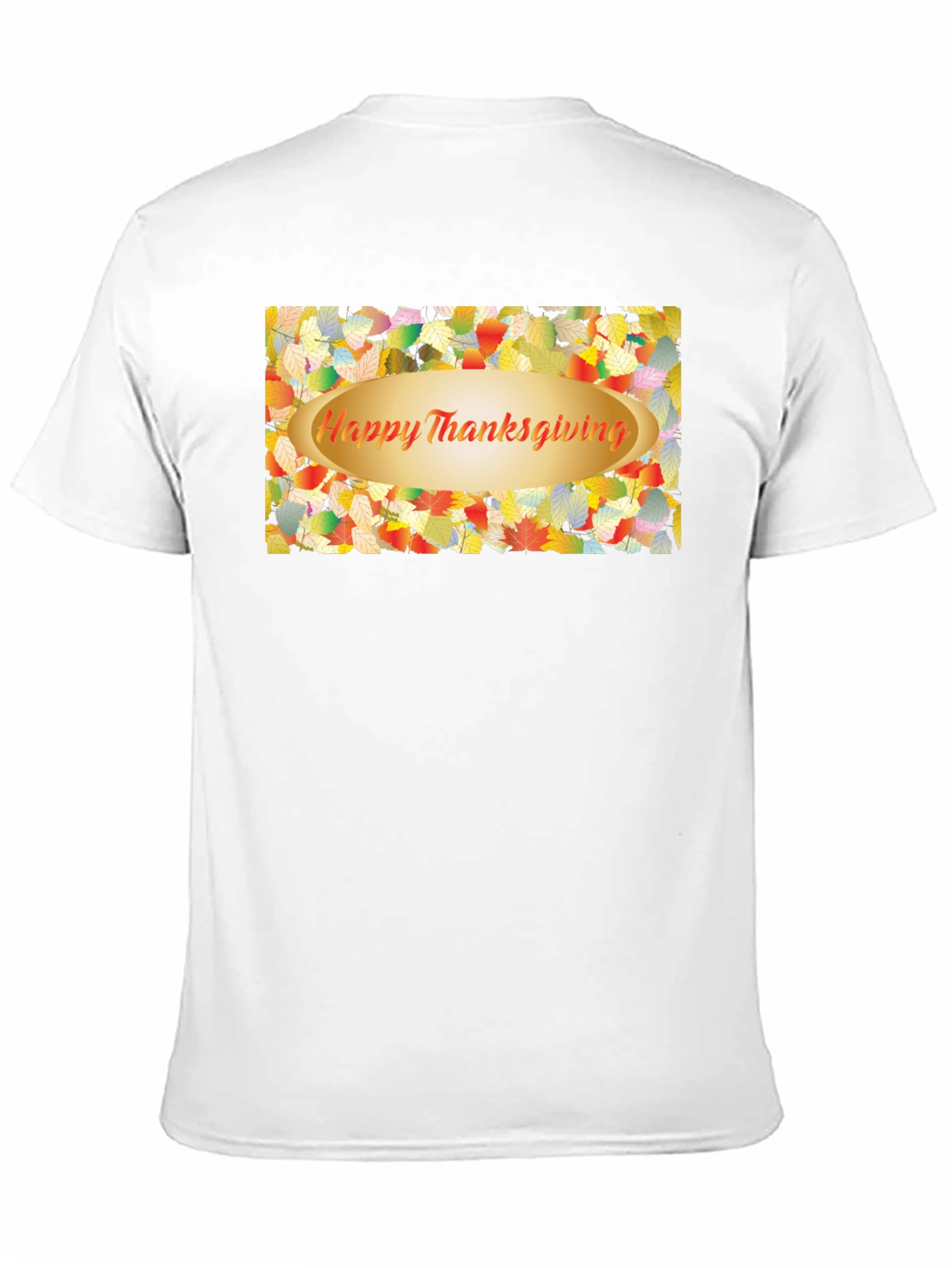 Thanksgiving Leaves Graphic Black T-Shirt