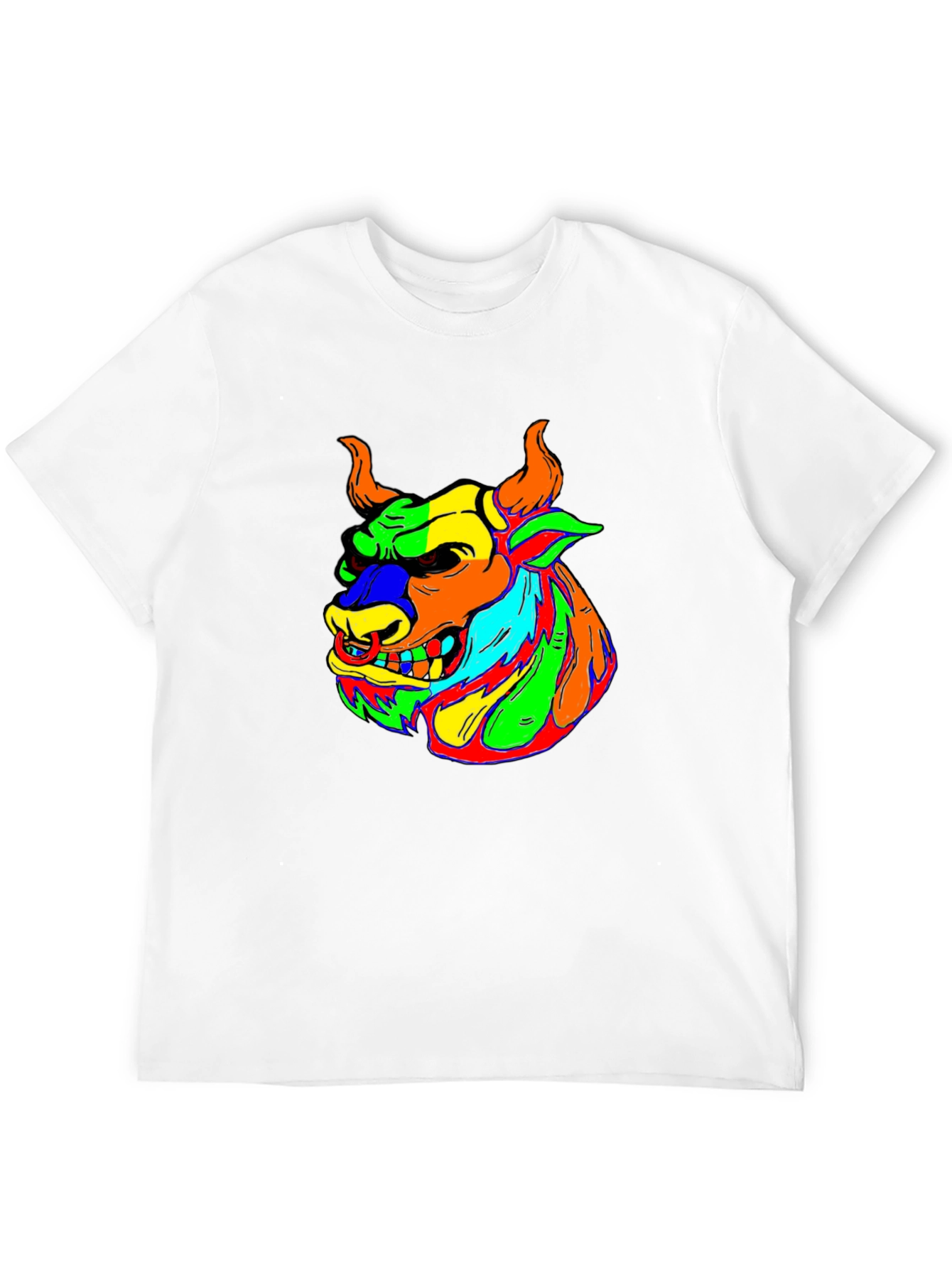 Vibrant Bull Graphic T-Shirt - Bold & Unique Design