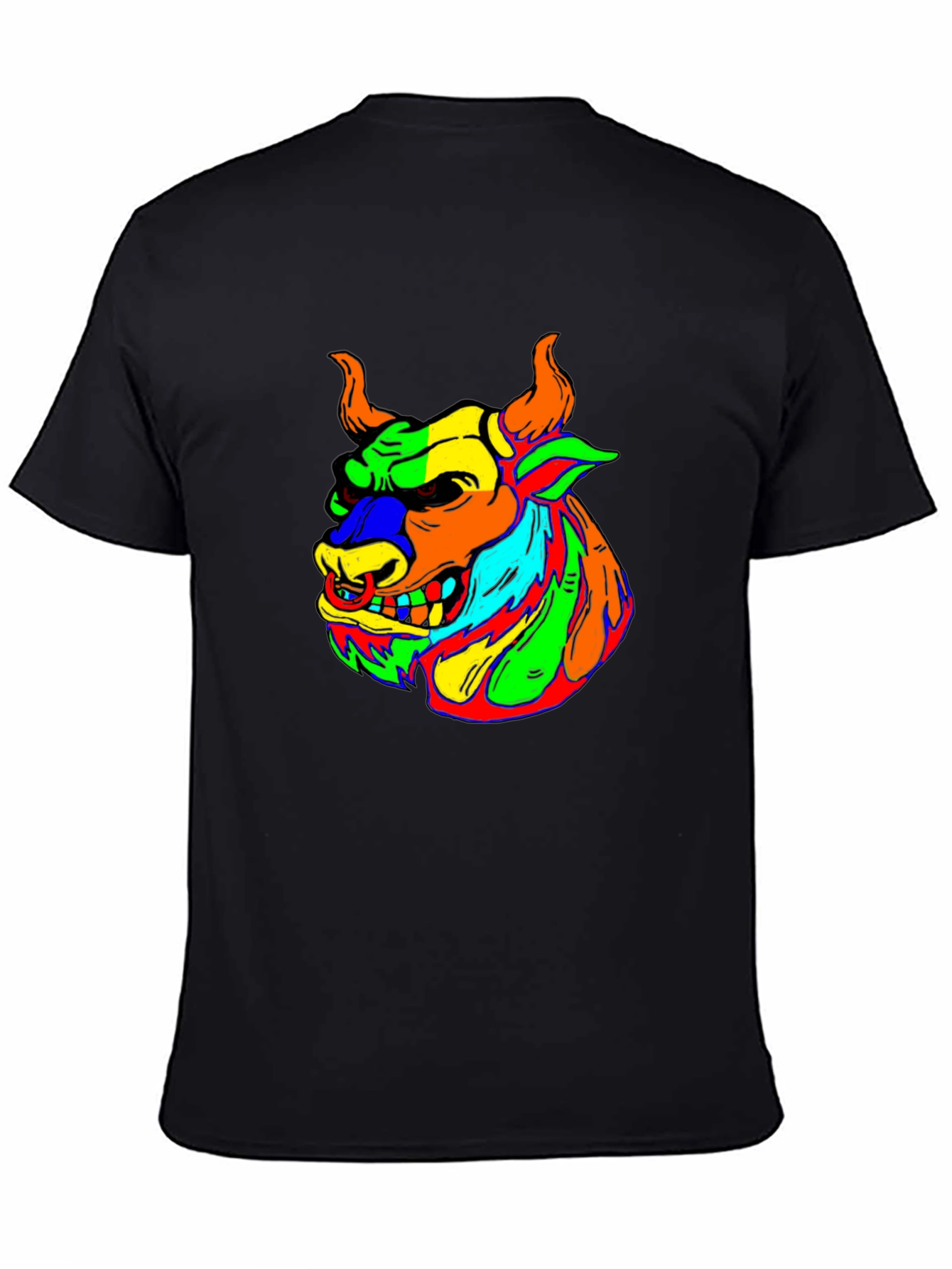 Vibrant Bull Graphic T-Shirt - Bold & Unique Design