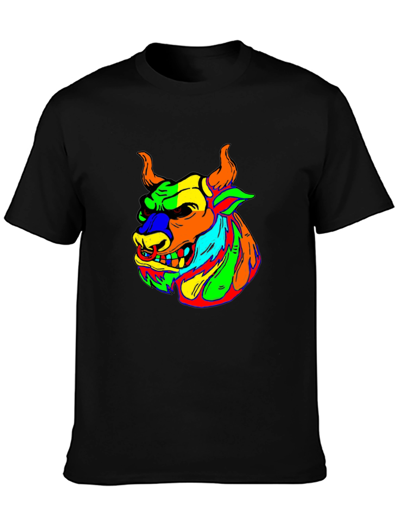 Vibrant Bull Graphic T-Shirt - Bold & Unique Design