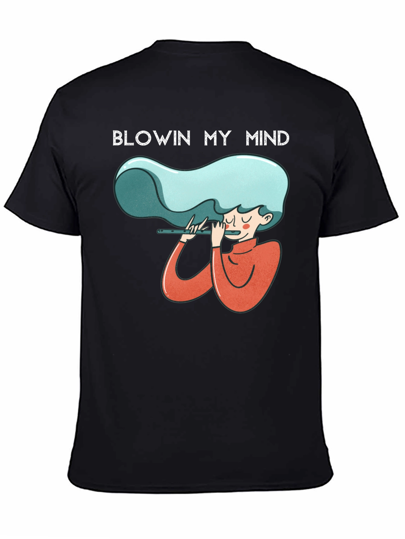 Blowin My Mind Flute Player Graphic Tee - Unisex
