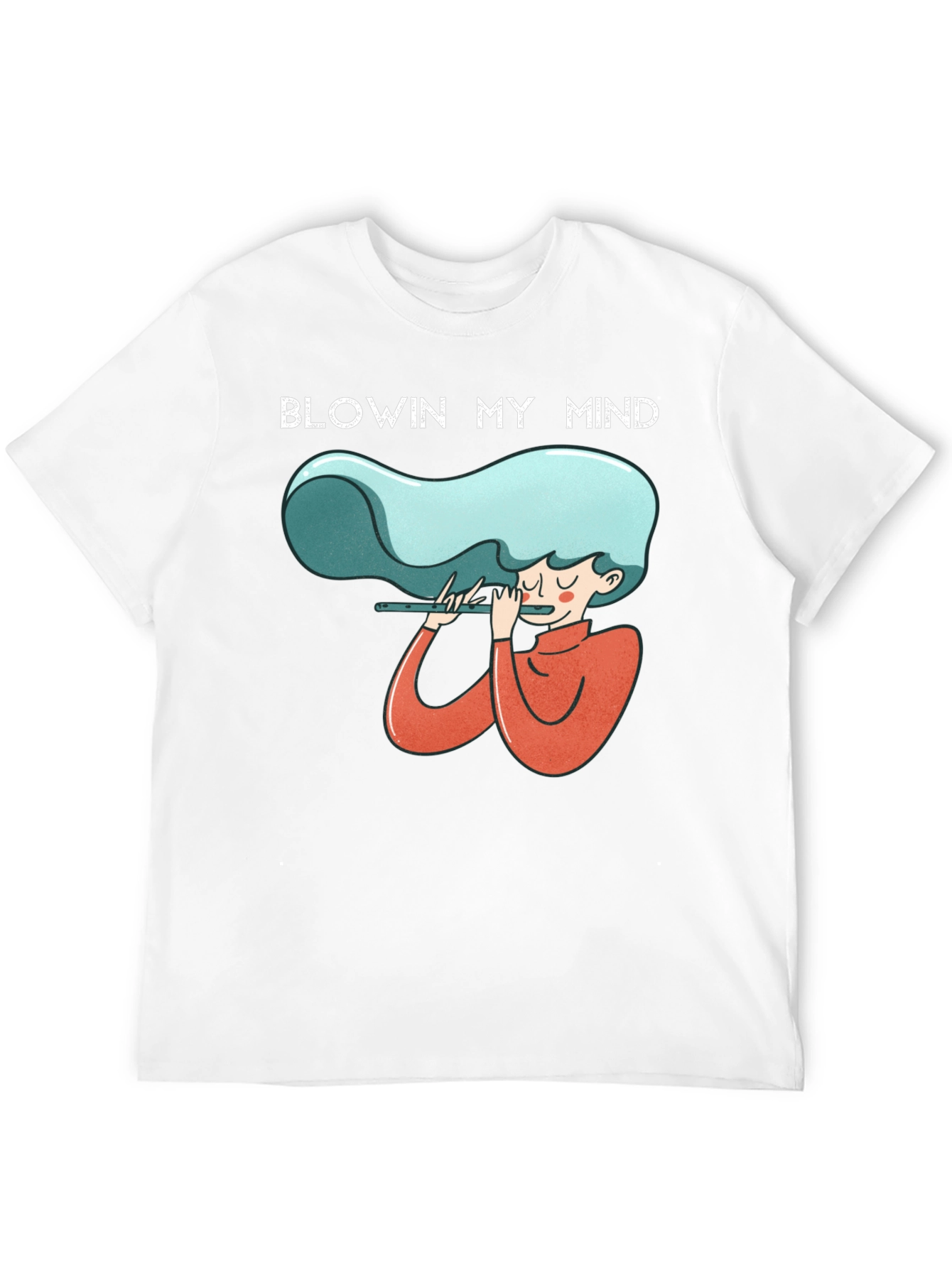 Blowin My Mind Flute Player Graphic Tee - Unisex