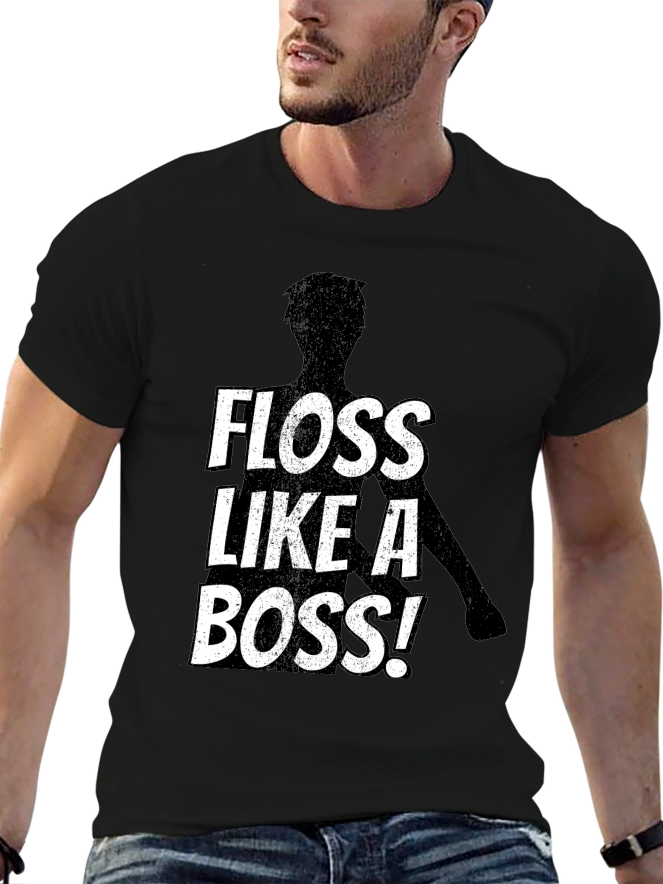 Floss Like A Boss Black T-Shirt