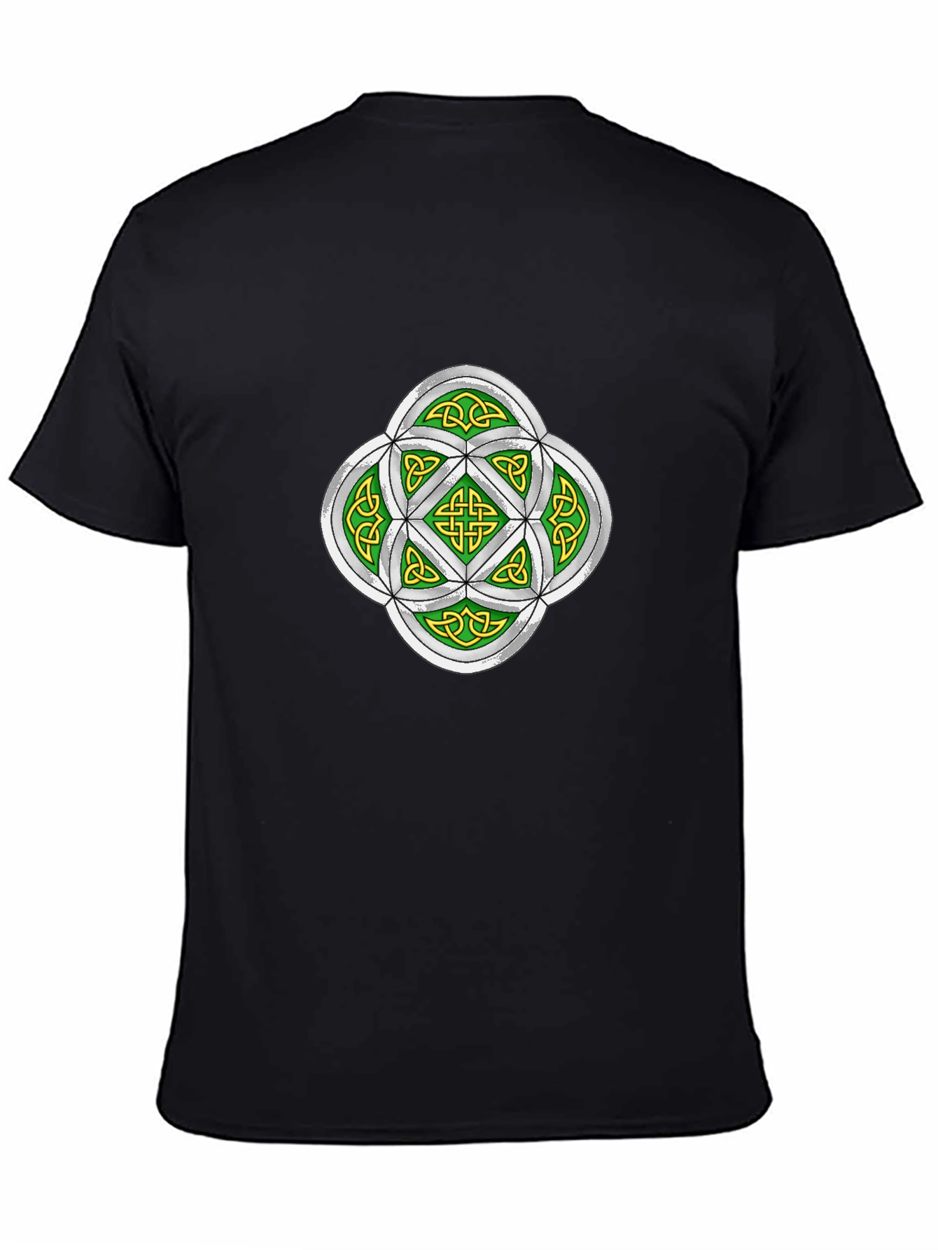 Celtic Knot Graphic Tee - Black Cotton T-Shirt