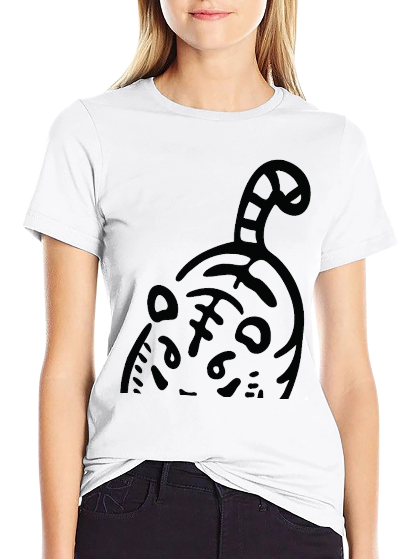 Cool Cat Graphic Tee - Black