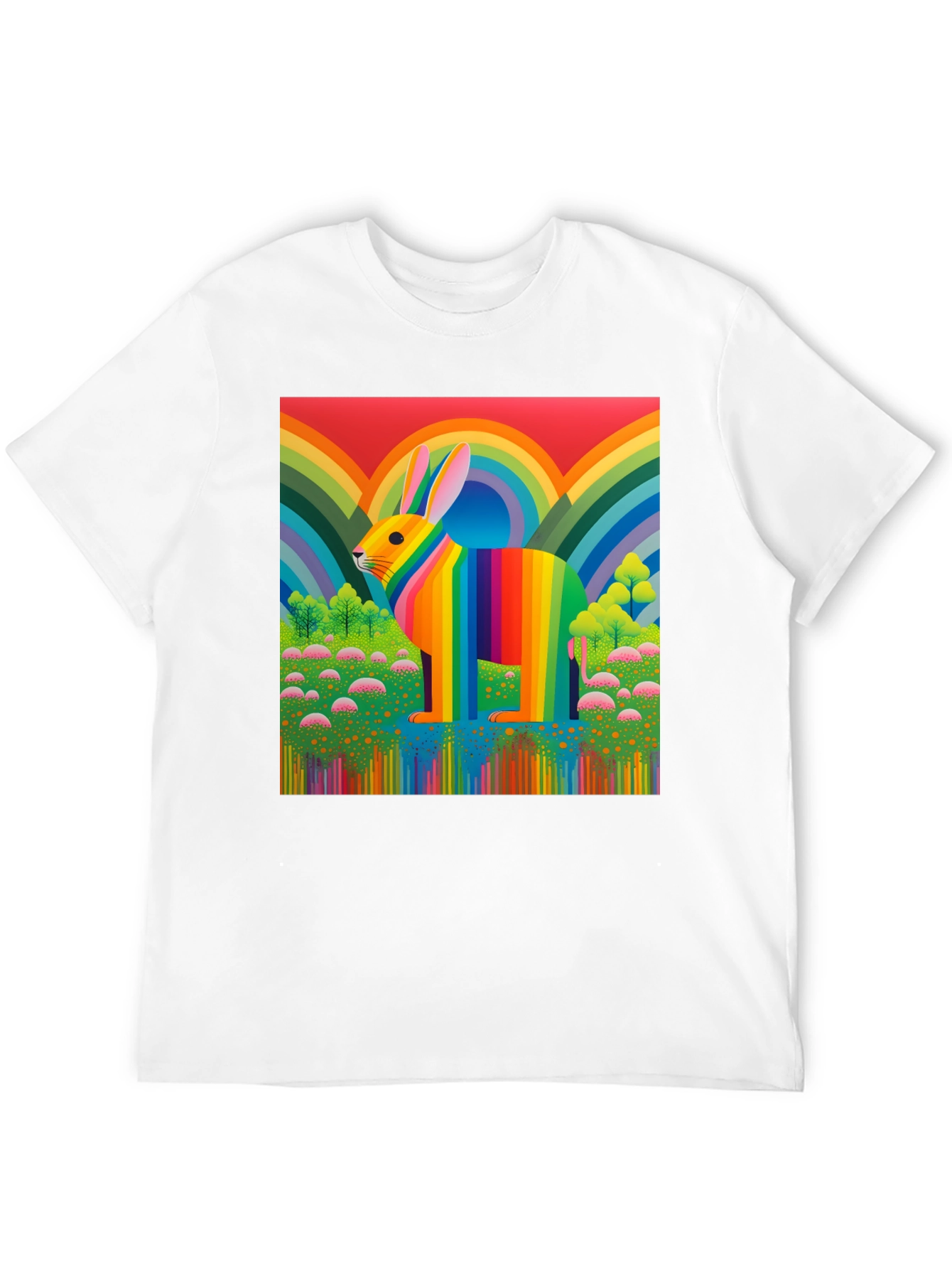 Rainbow Rabbit Graphic Tee