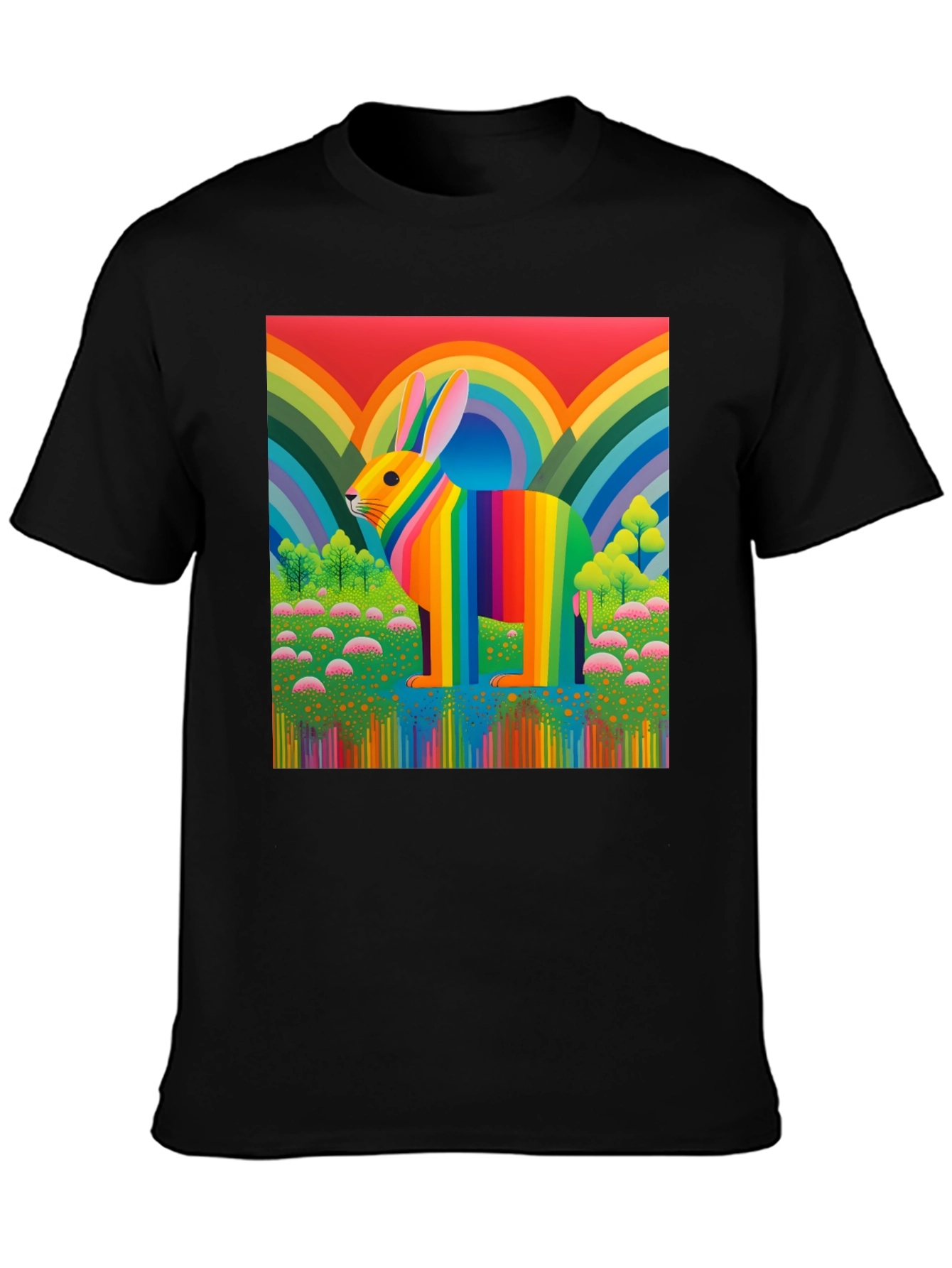 Rainbow Rabbit Graphic Tee