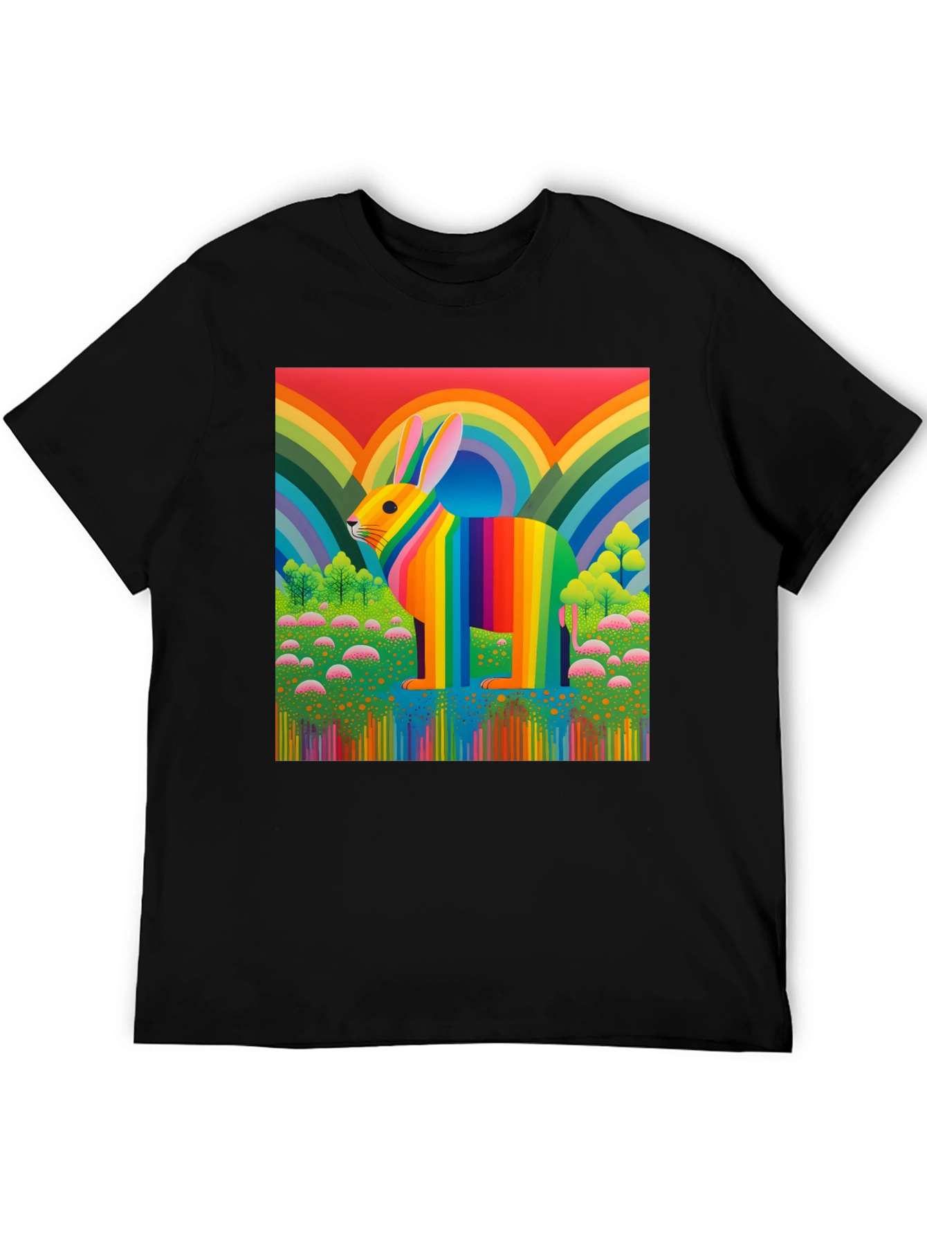 Rainbow Rabbit Graphic Tee
