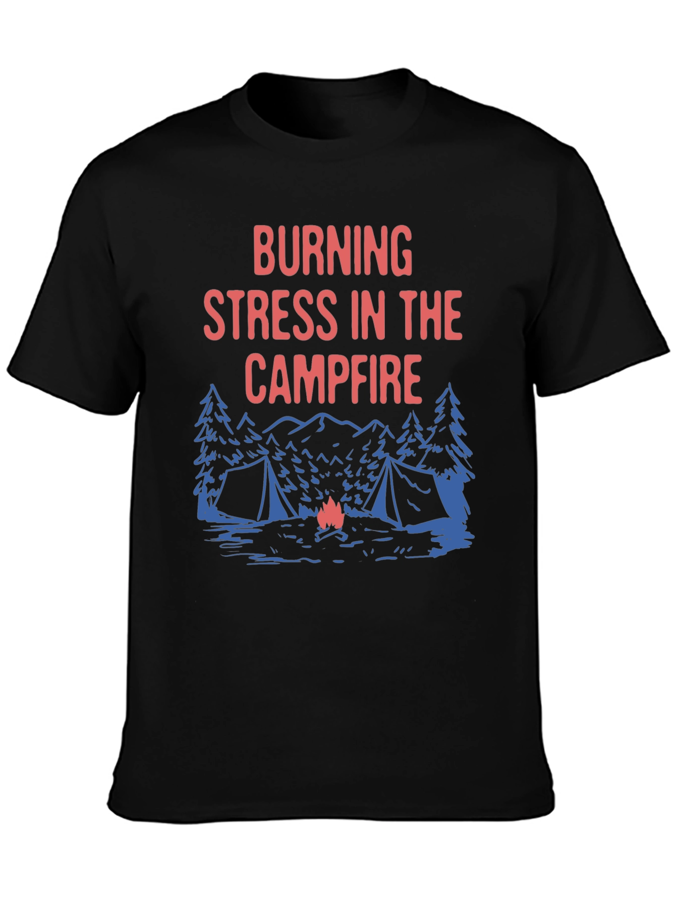 Burning Stress Campfire Graphic Tee