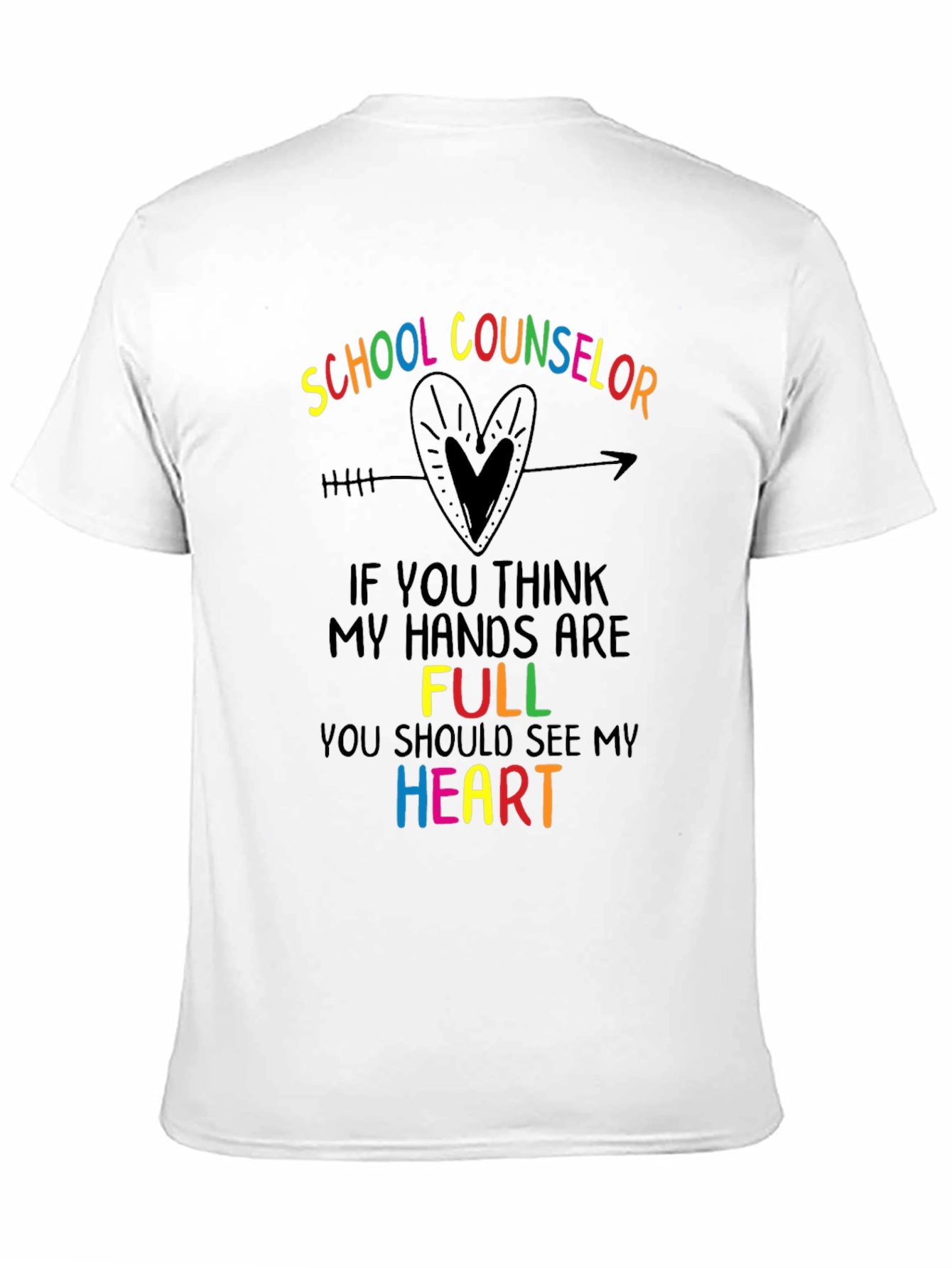 School Counselor Heart Graphic T-Shirt