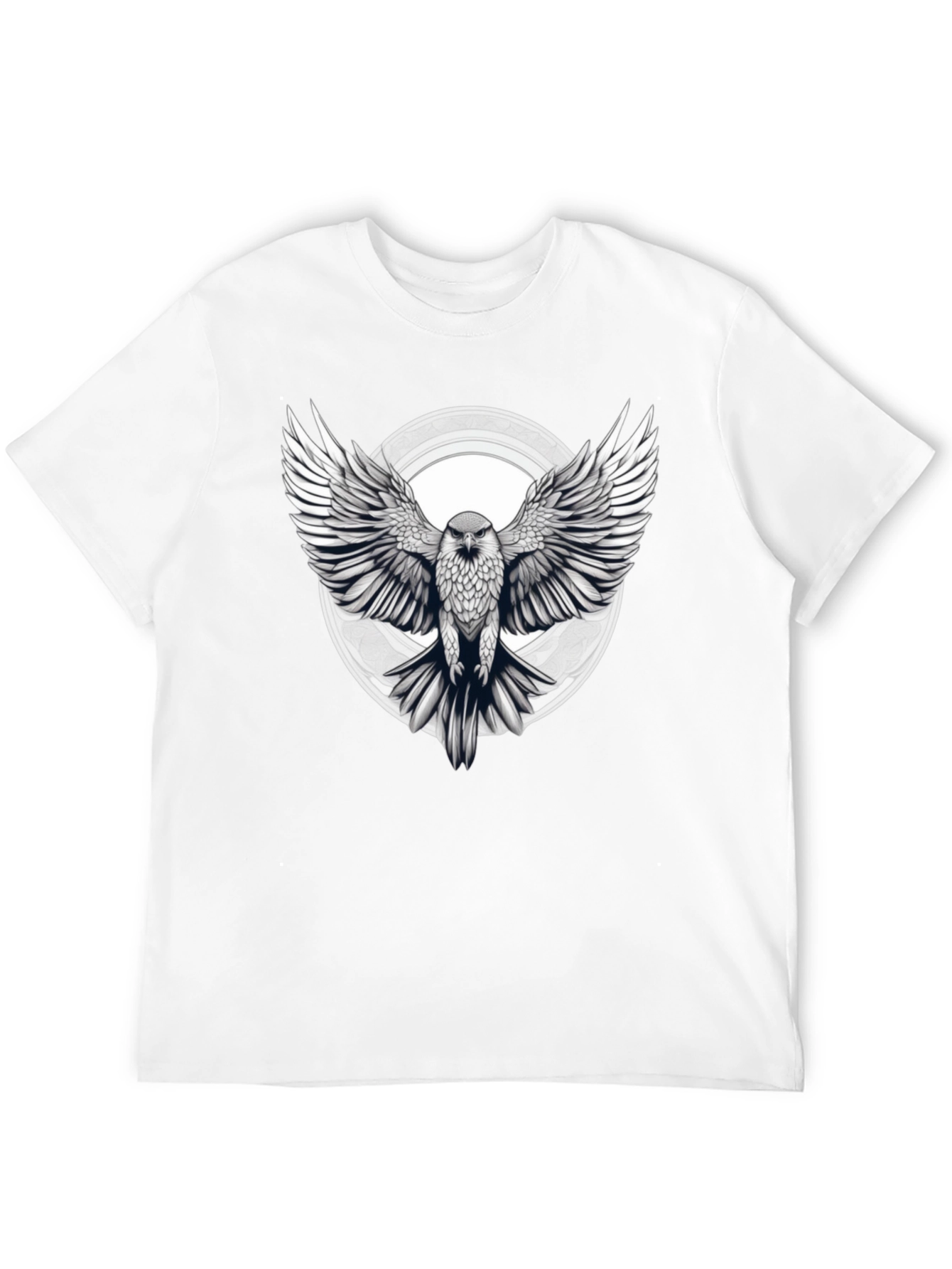 Eagle Graphic Print Black T-Shirt