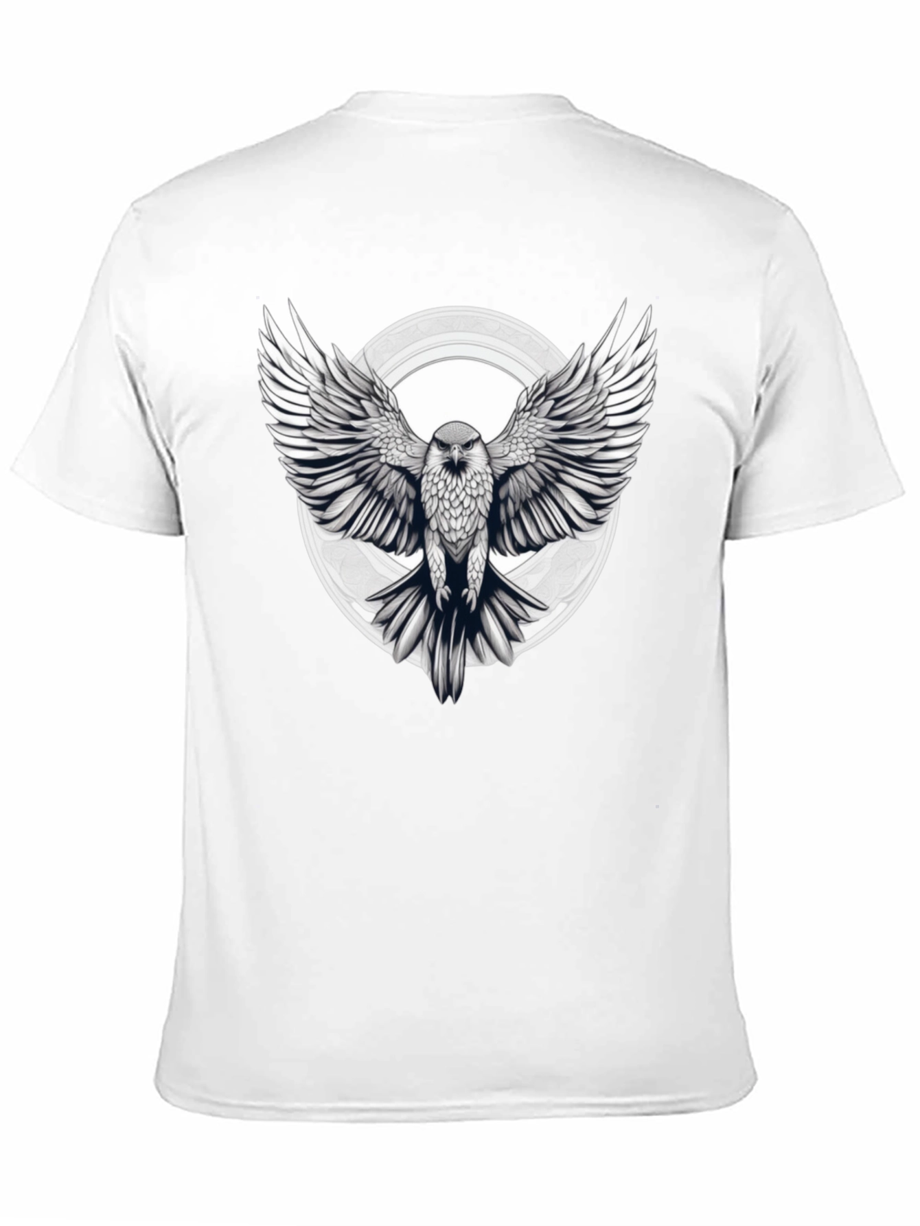 Eagle Graphic Print Black T-Shirt