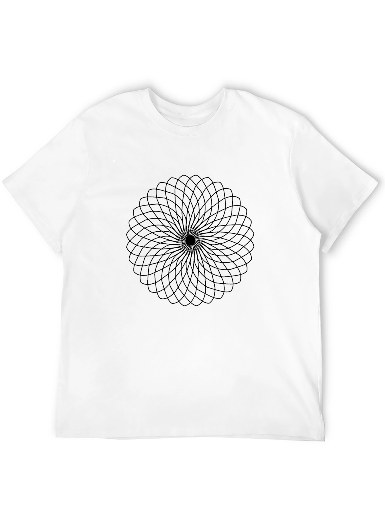 Geometric Mandala Black T-Shirt