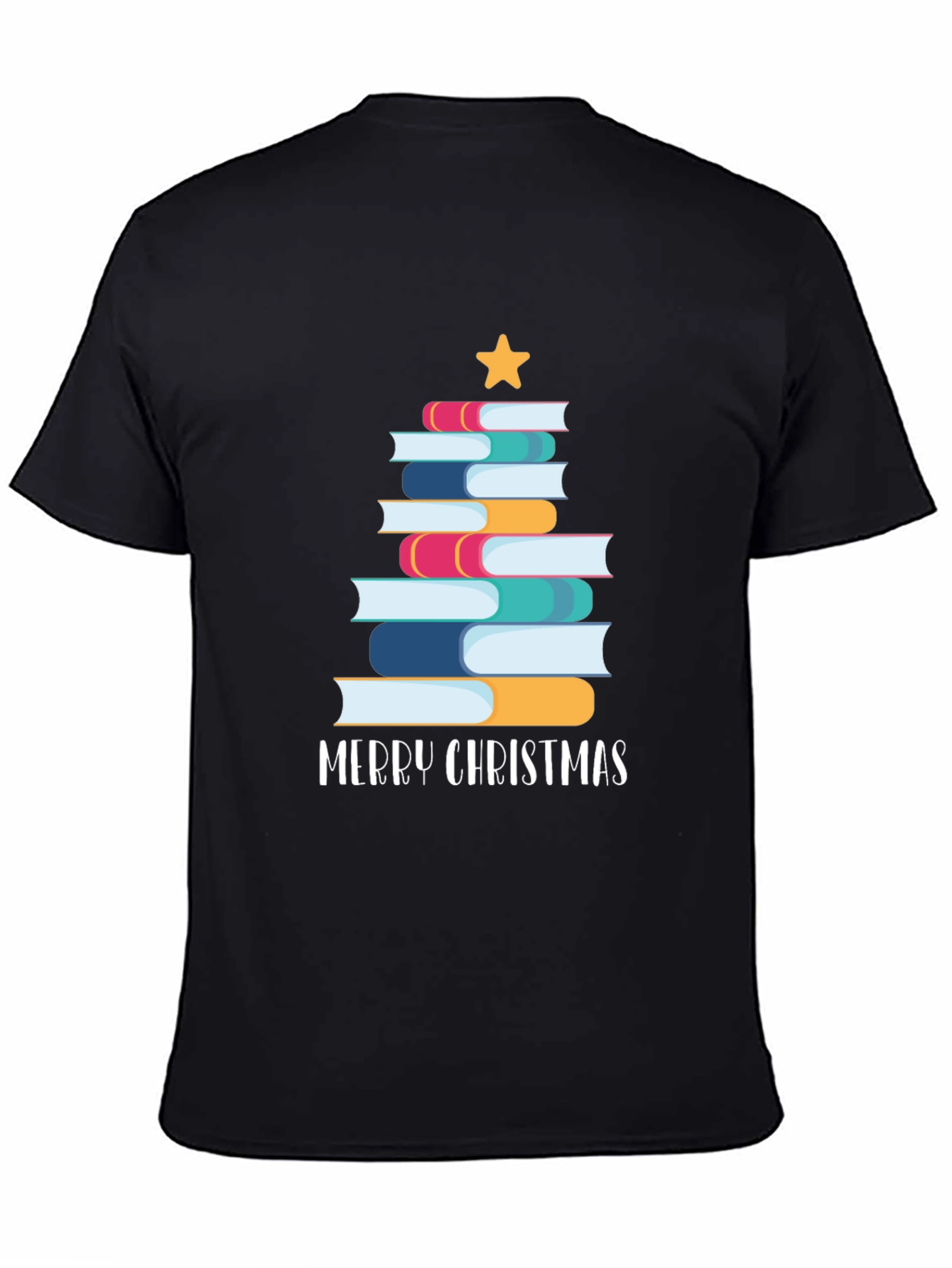 Festive Book Christmas Tree T-Shirt