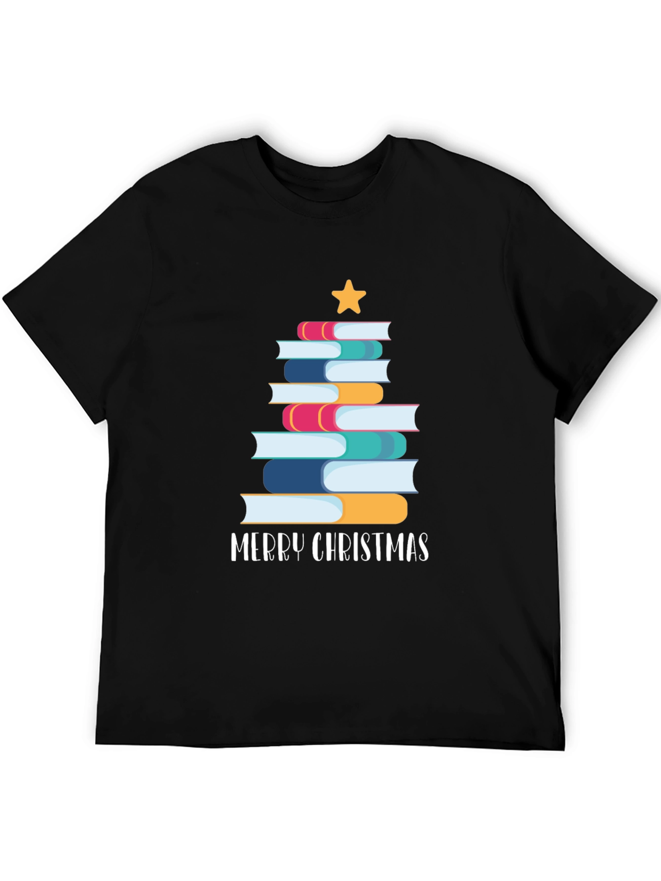 Festive Book Christmas Tree T-Shirt