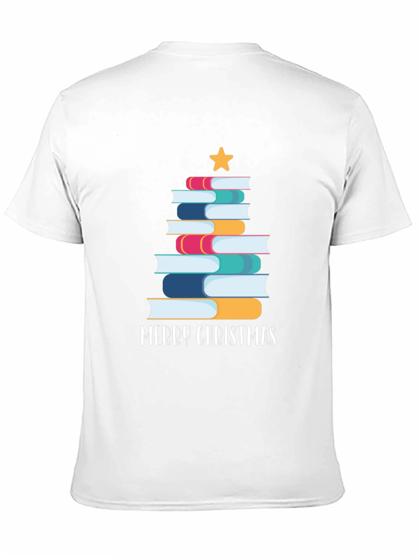 Festive Book Christmas Tree T-Shirt