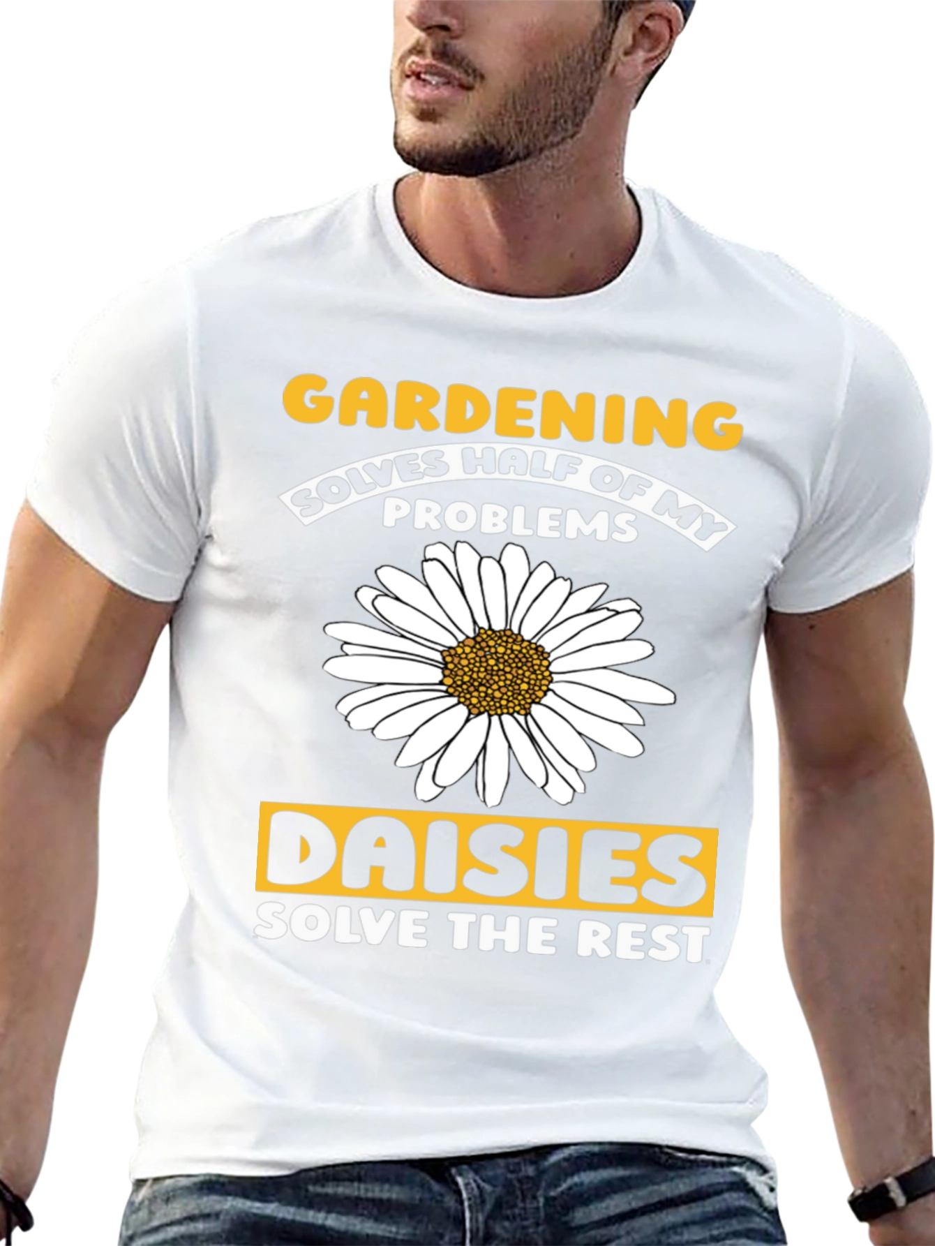 Gardening & Daisies Graphic T-Shirt