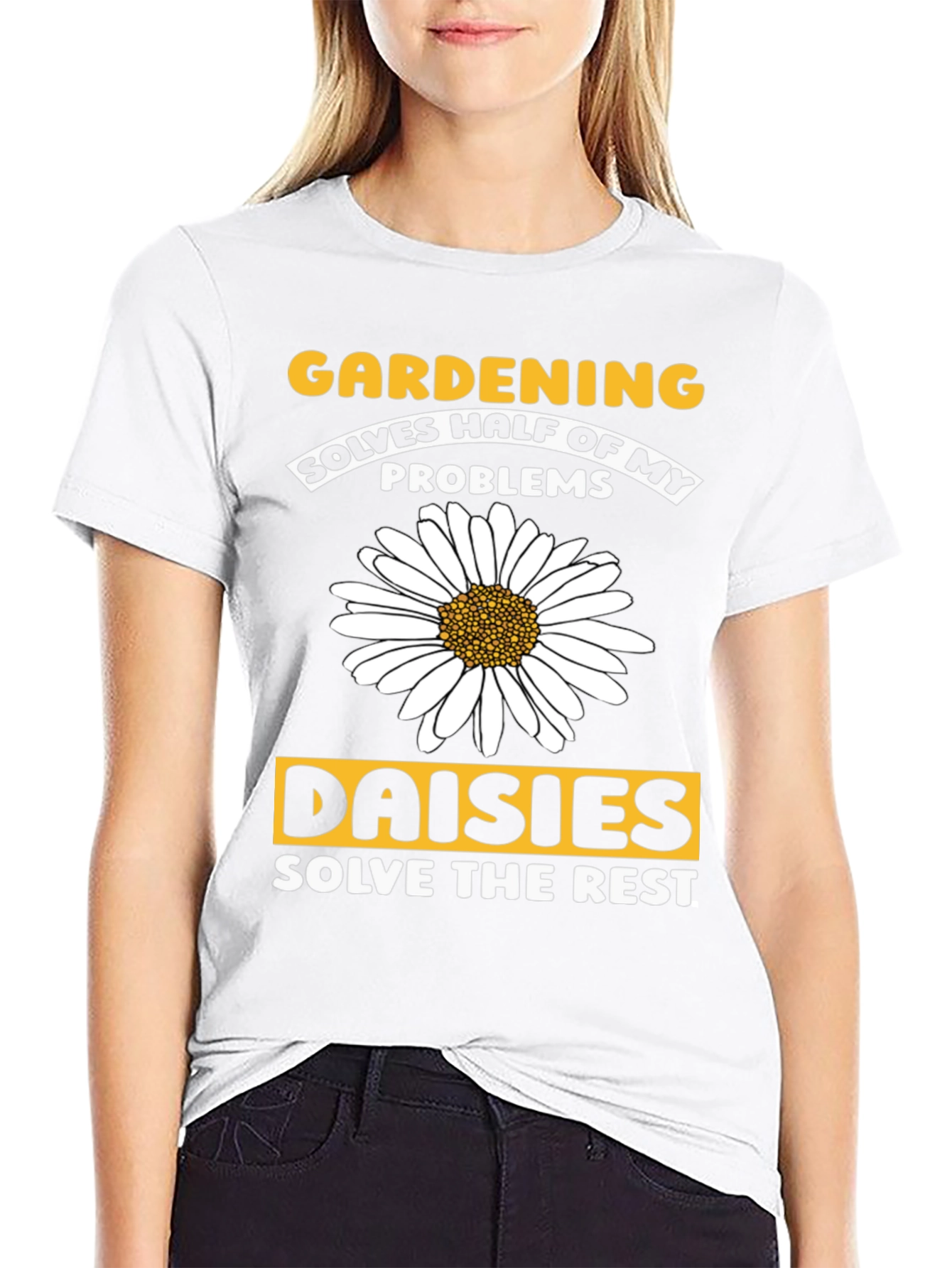 Gardening & Daisies Graphic T-Shirt