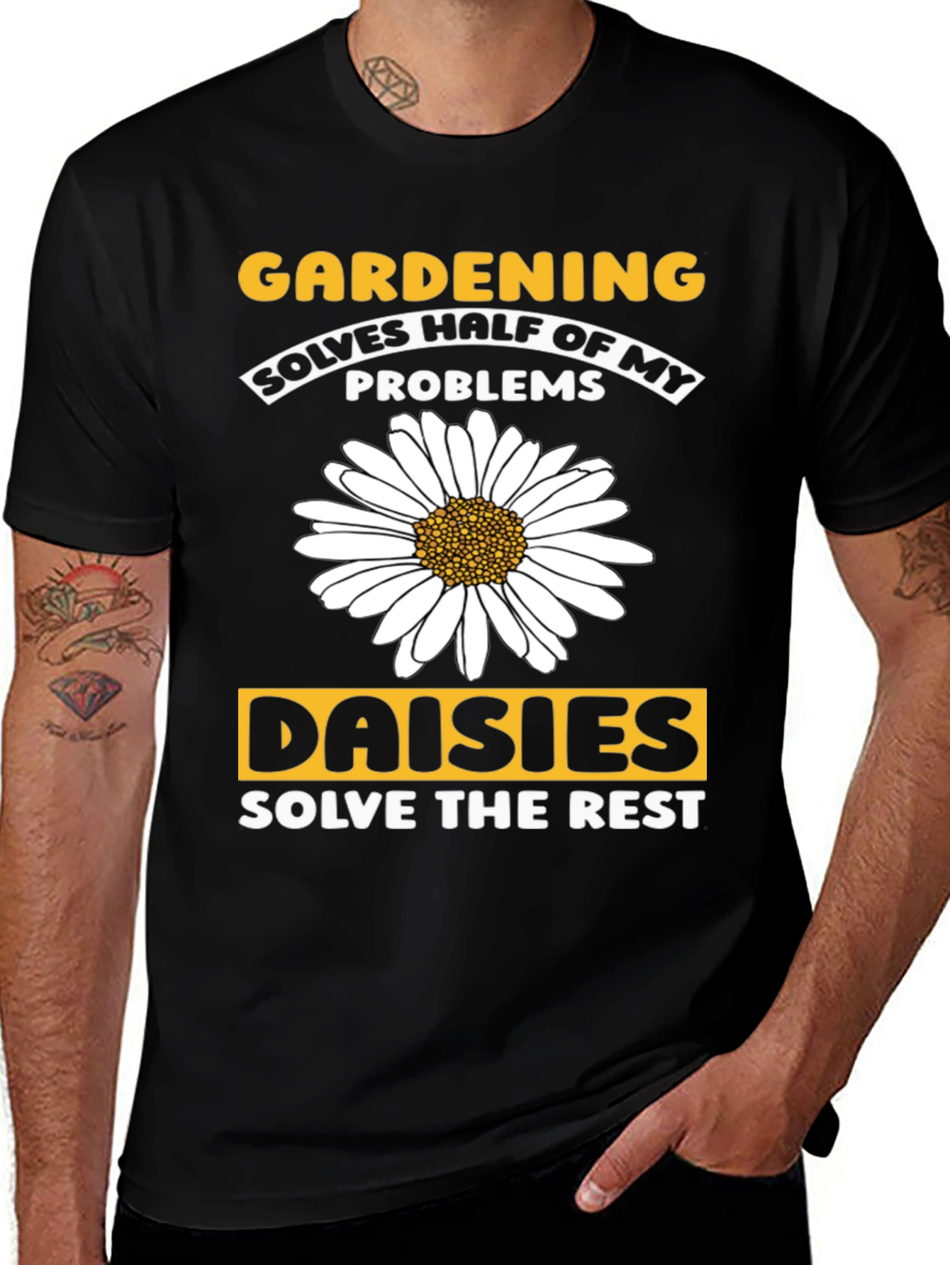 Gardening & Daisies Graphic T-Shirt