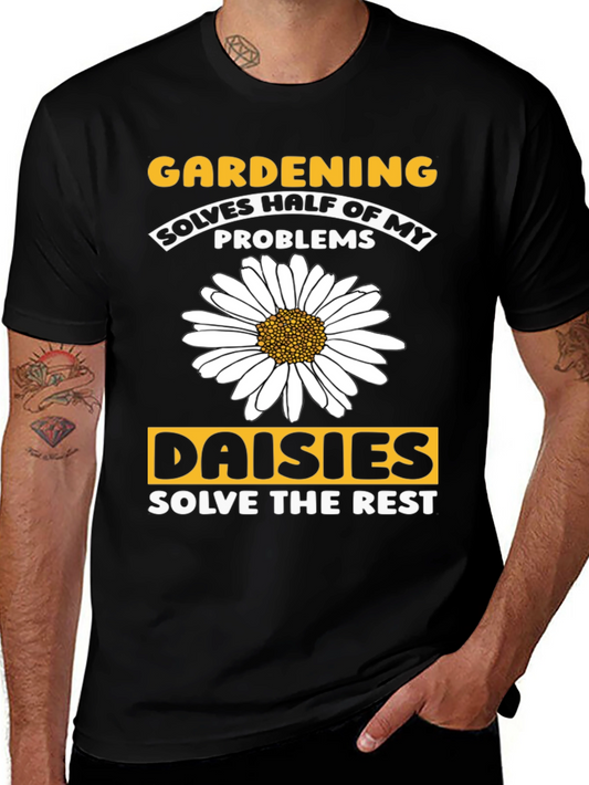 Gardening & Daisies Graphic T-Shirt