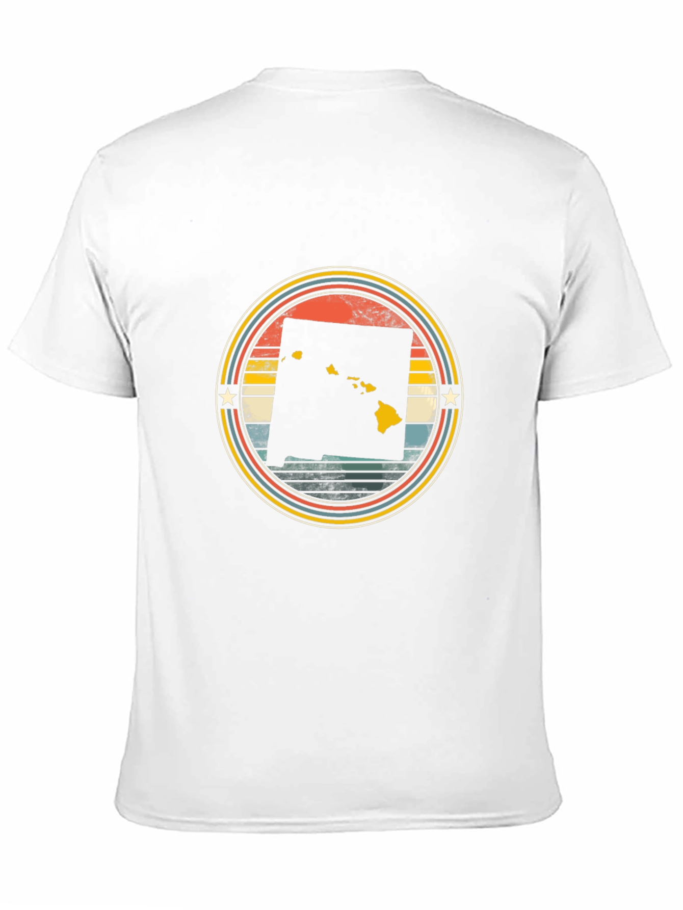 Retro Hawaii State Graphic Tee - Black